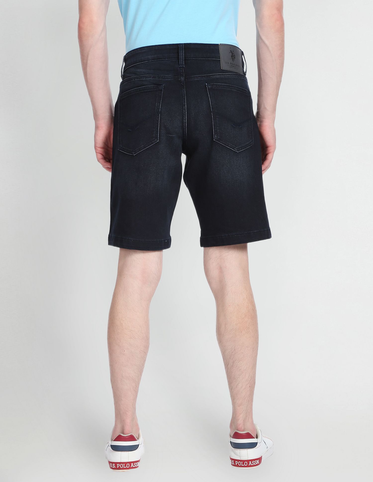 U.S. Polo Assn. Denim Co. Mid Rise Dark Wash Denim Shorts