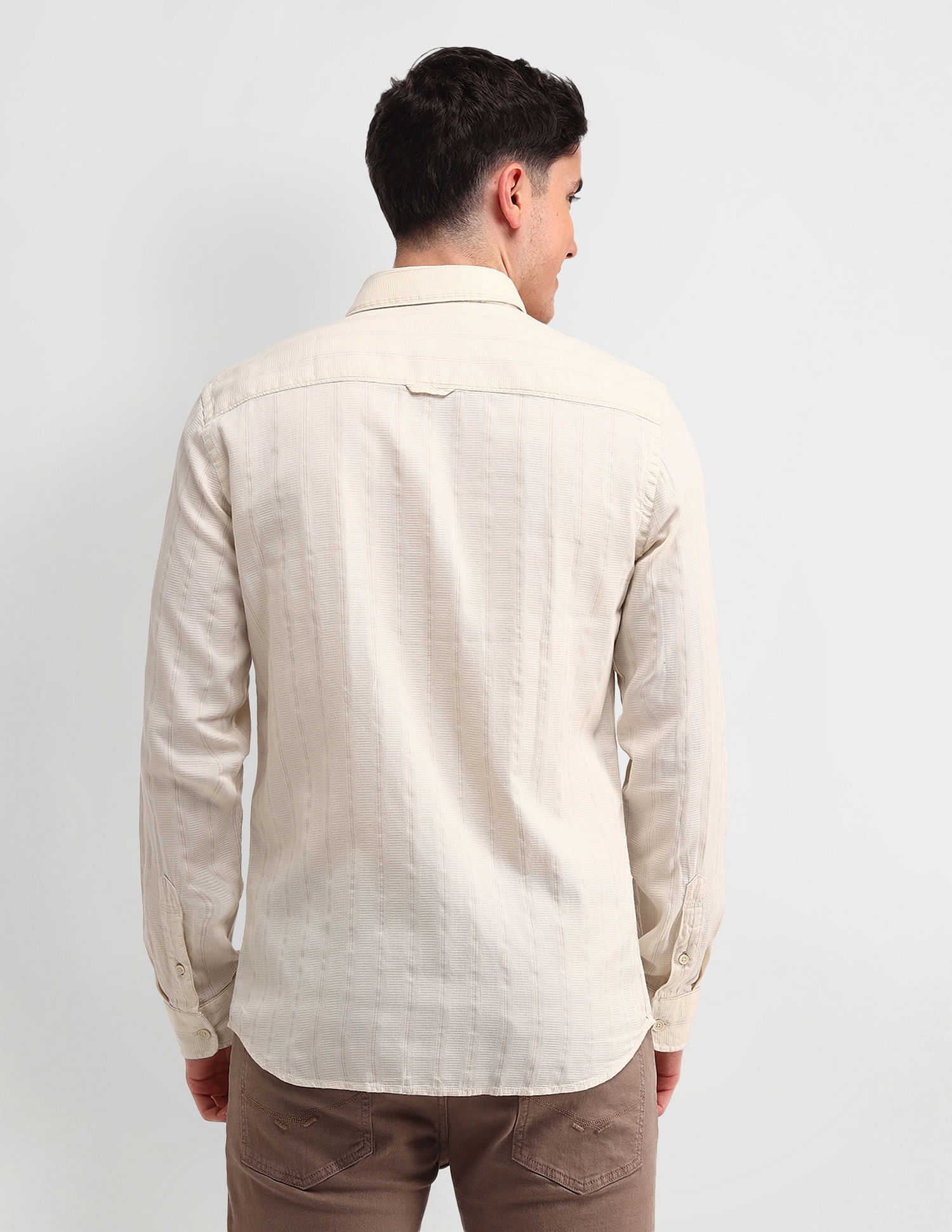 U.S. Polo Assn. Denim Co. Vertical Striped Slim Fit Shirt