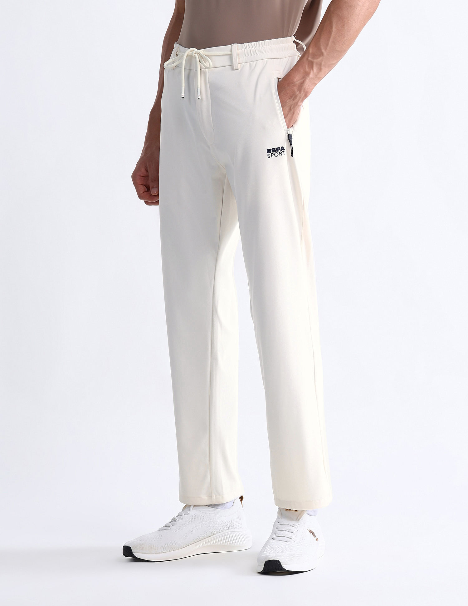 USPA Active Mid Rise Solid Active Track Pants