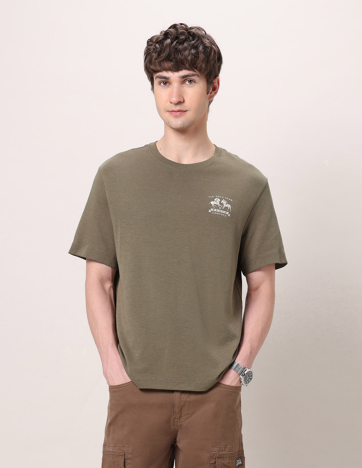 U.S. Polo Assn. Denim Co. Relaxed Fit Pure Cotton T-Shirt