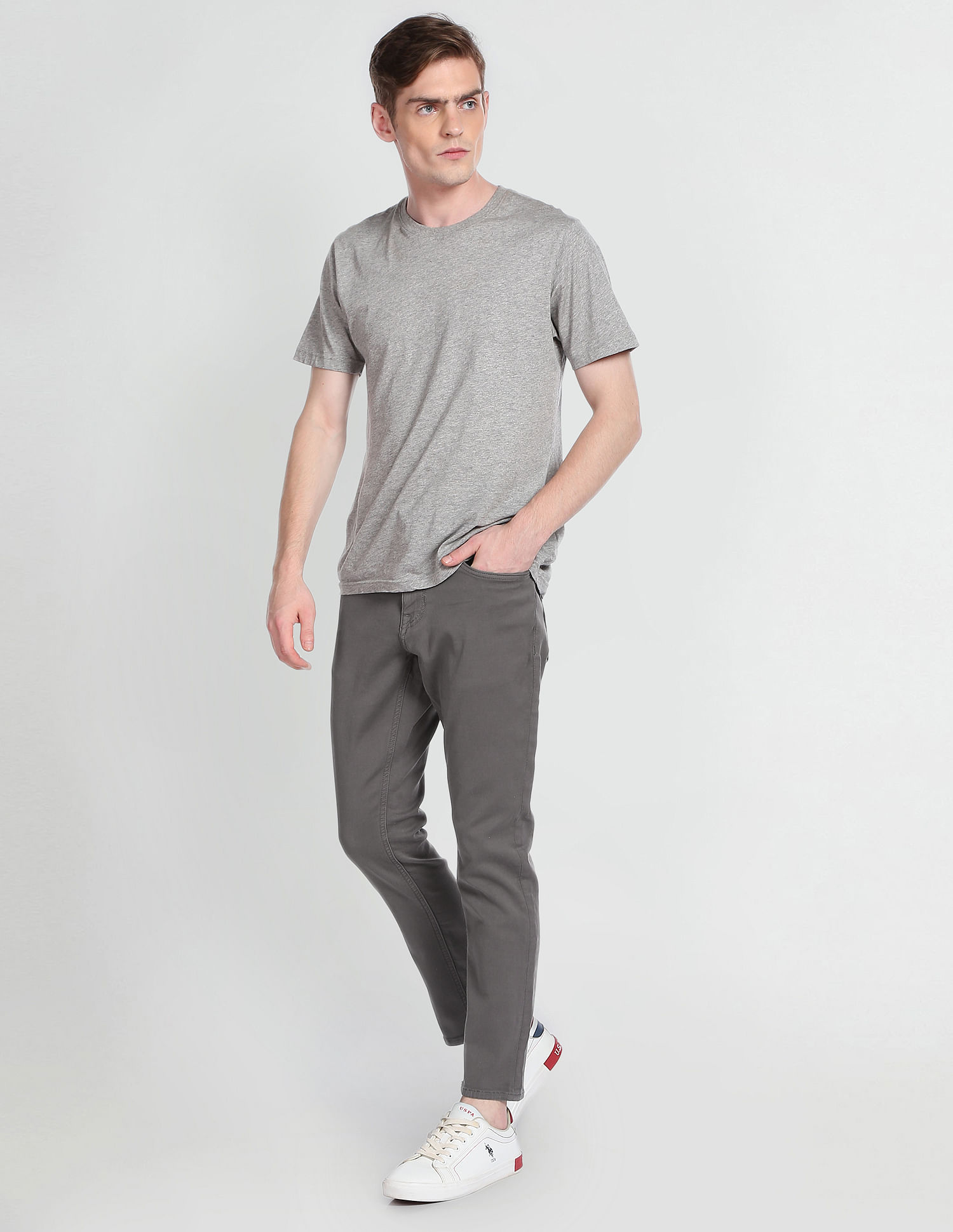 Buy Louis Philippe Grey Jeans Online  786291  Louis Philippe