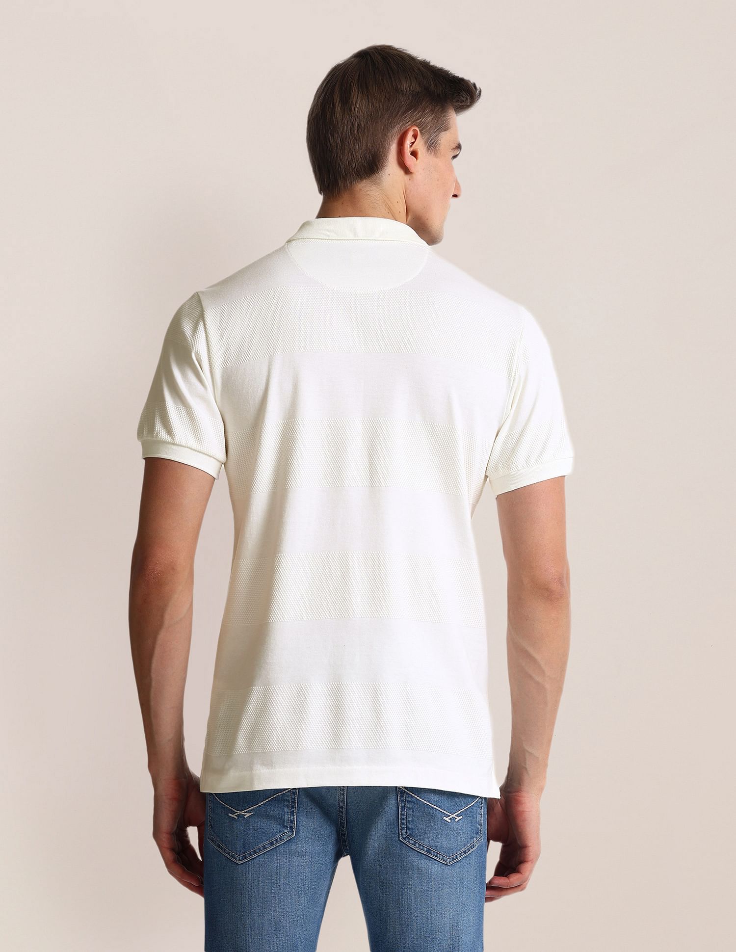 U.S. Polo Assn. Patterned Knit Slim Fit Polo Shirt