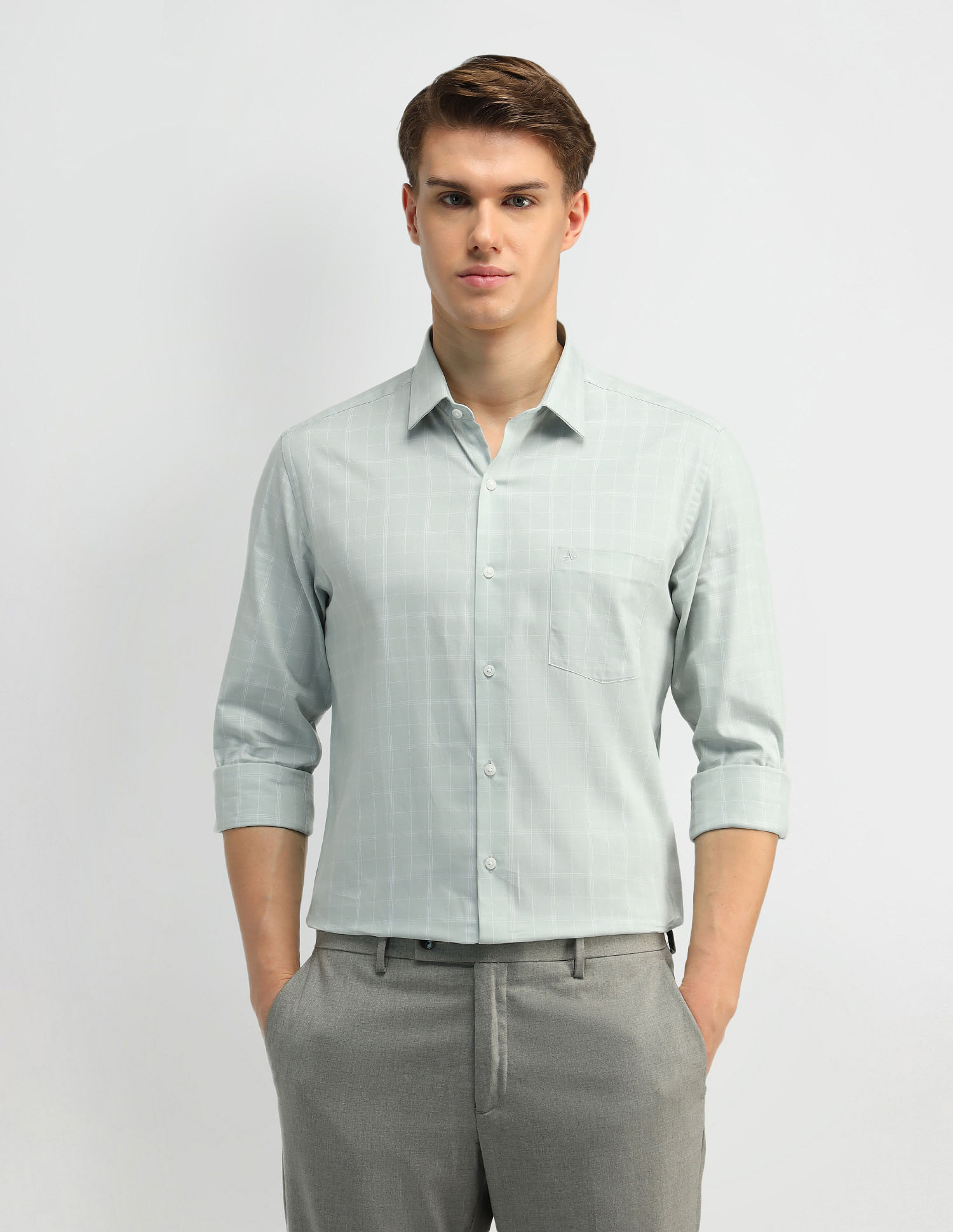 Arrow Tartan Check Twill Formal Shirt