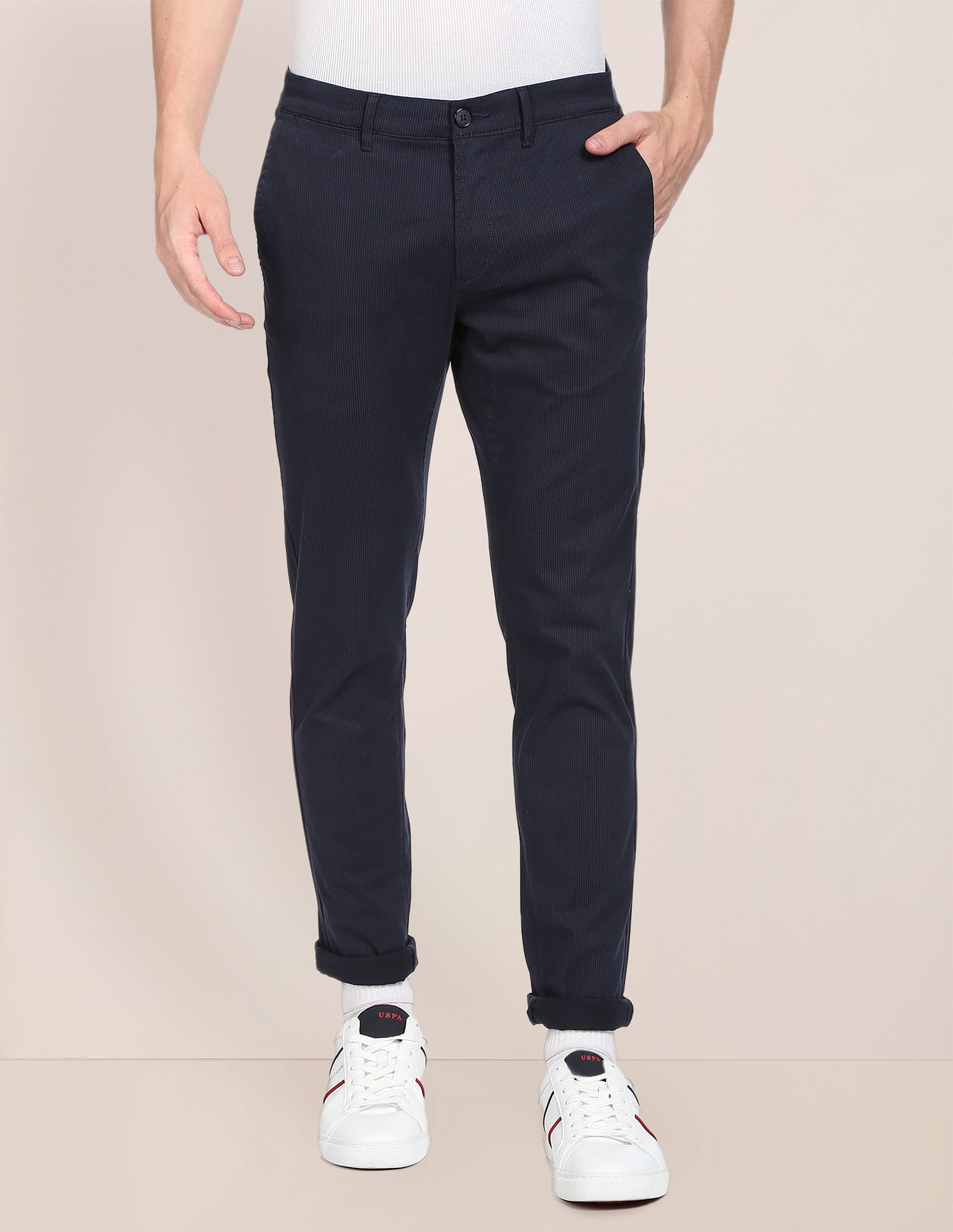 U.S. Polo Assn. Pinstripe Twill Casual Trousers
