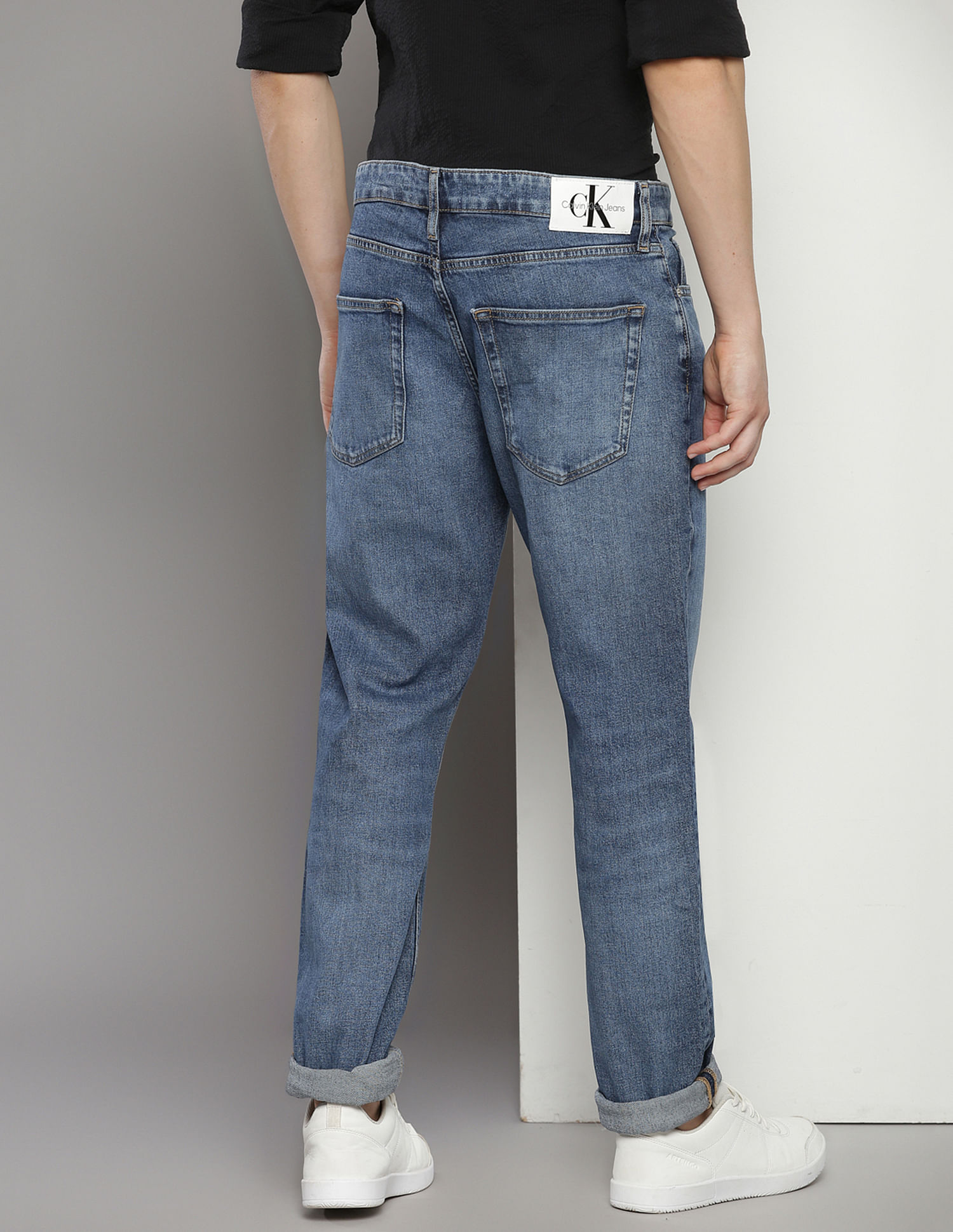 Calvin Klein Mid Rise Stone Wash Jeans