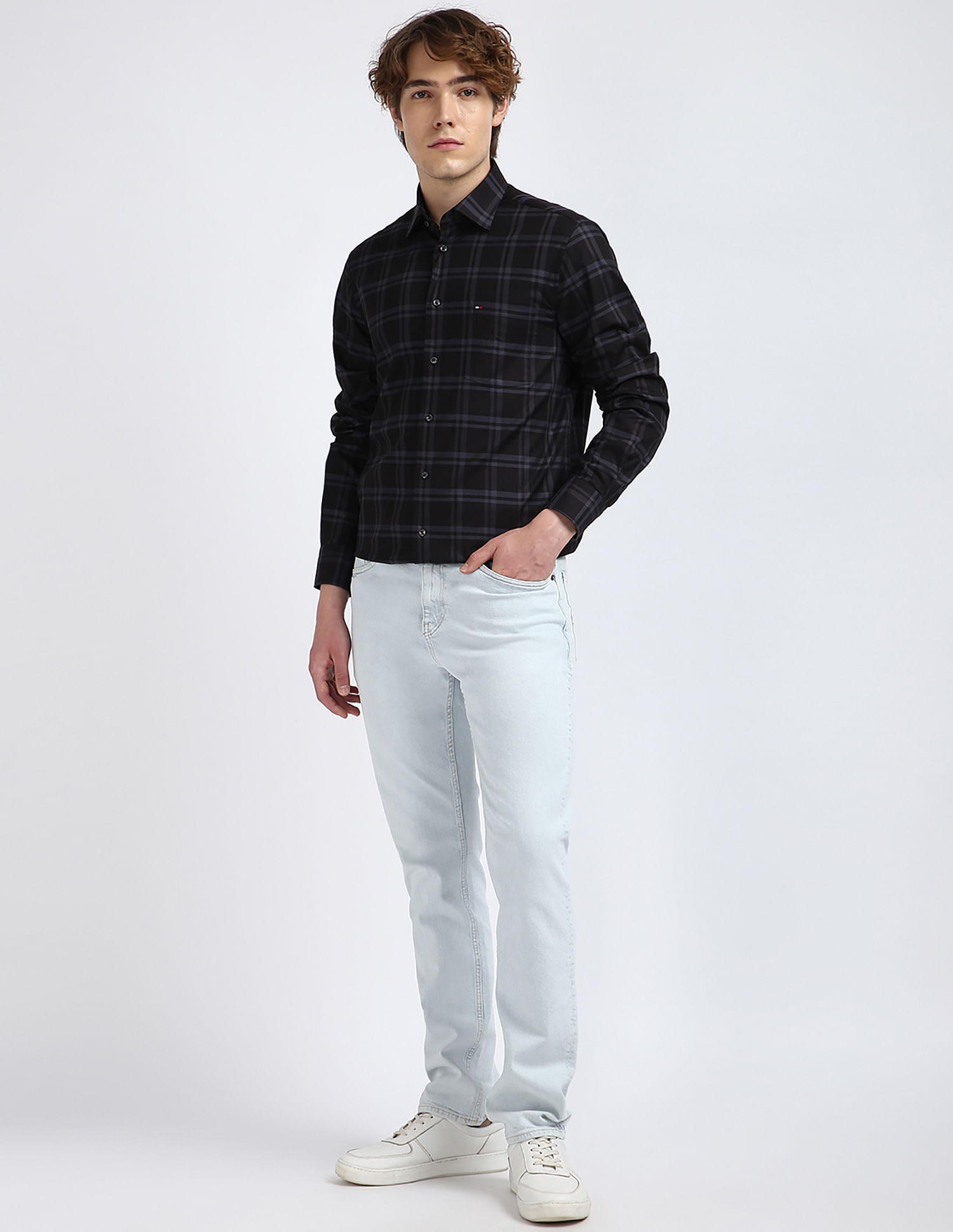 Tommy Hilfiger Large Twill Checked Regular Fit Shirt
