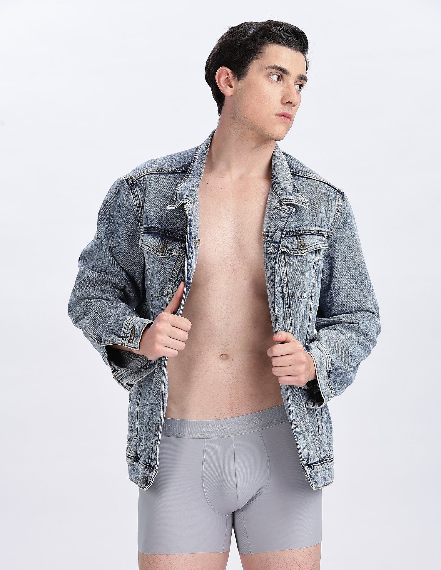 Calvin Klein Underwear Low Rise Solid Grey Trunks