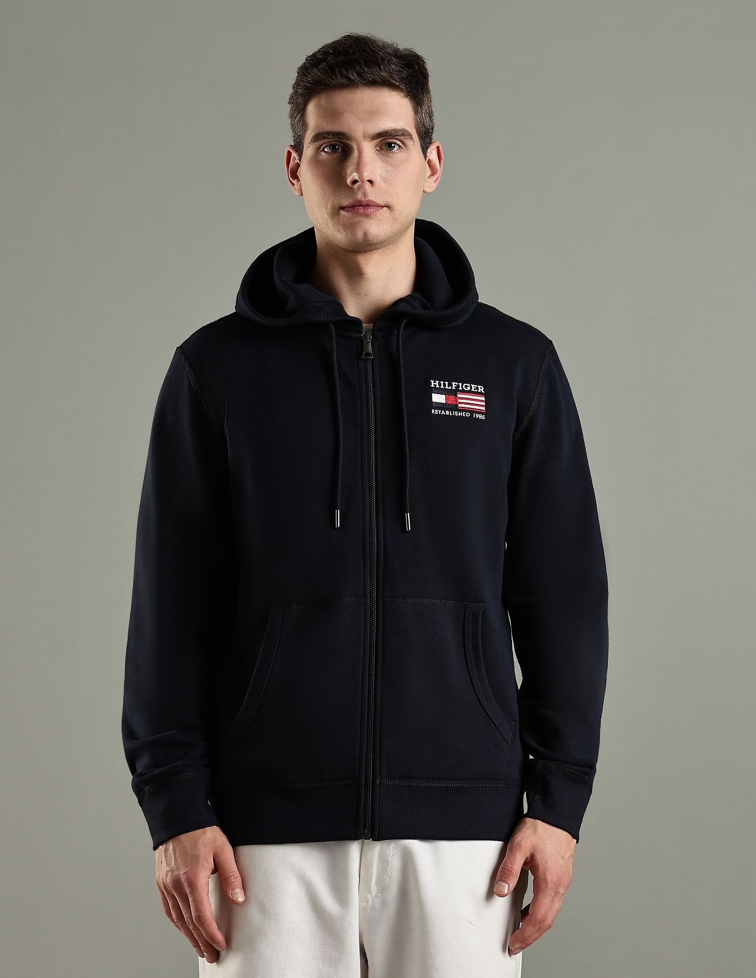 Tommy Hilfiger Embroidered Logo Regular Fit Cotton Sweatshirt