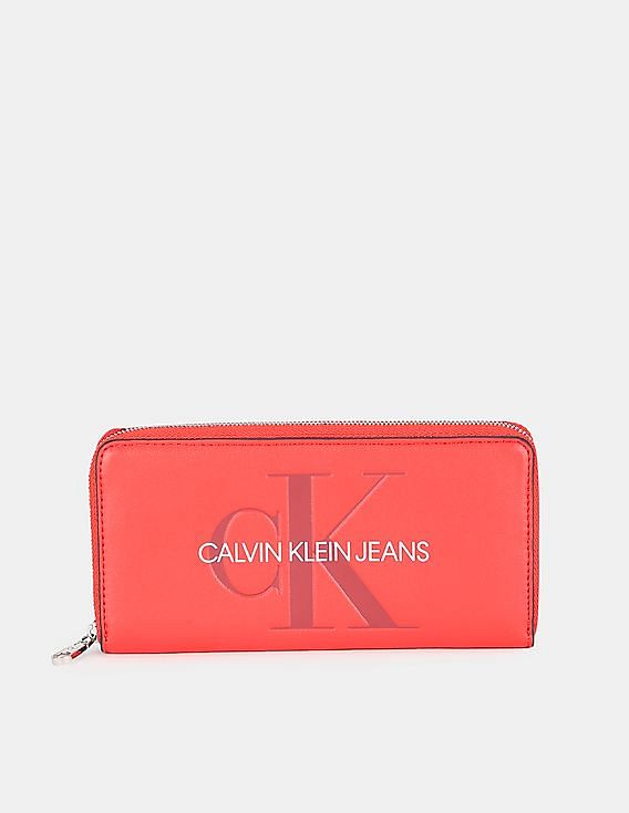 Calvin klein wallet deals red