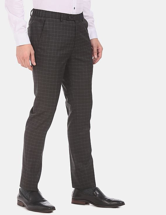Buy Arrow Newyork Men Charcoal Grey Mid 