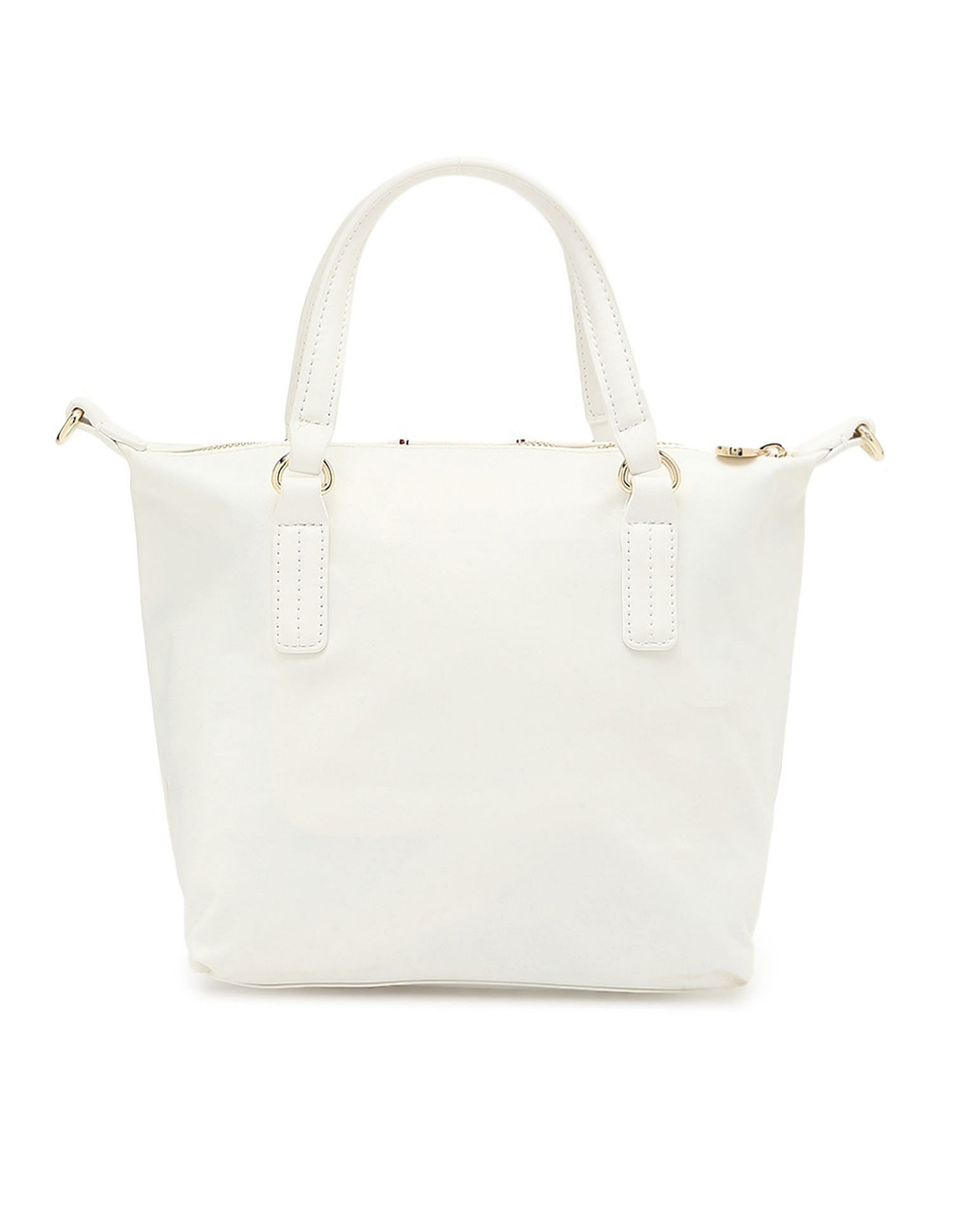 Tommy Hilfiger Solid White Nylon Handbags
