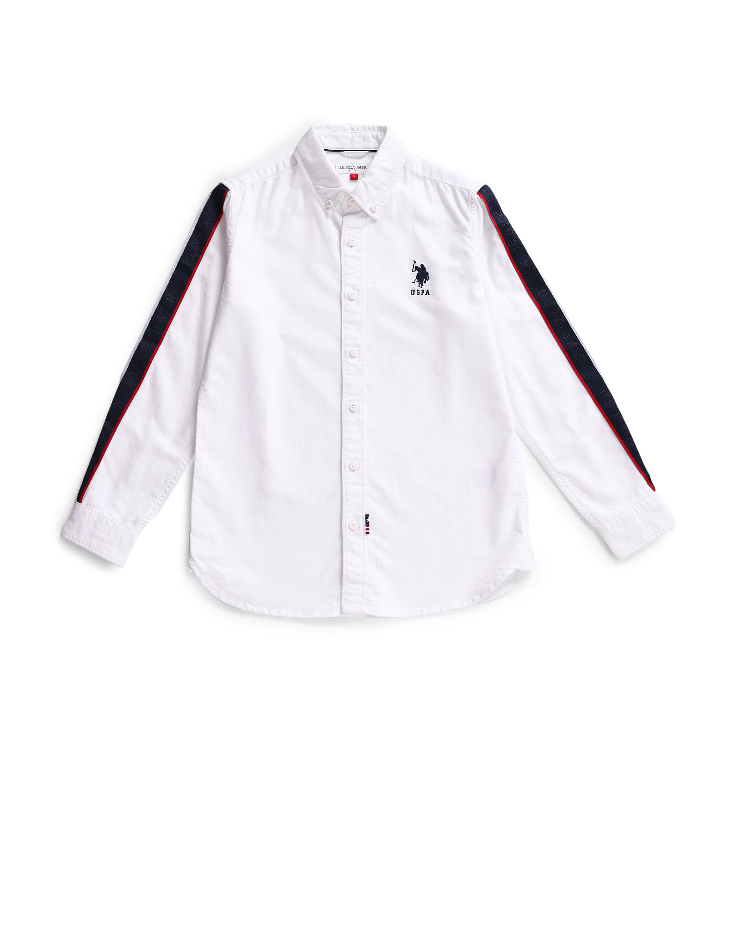 U.S. Polo Assn. Kids Boys Brand Tape Solid Shirt