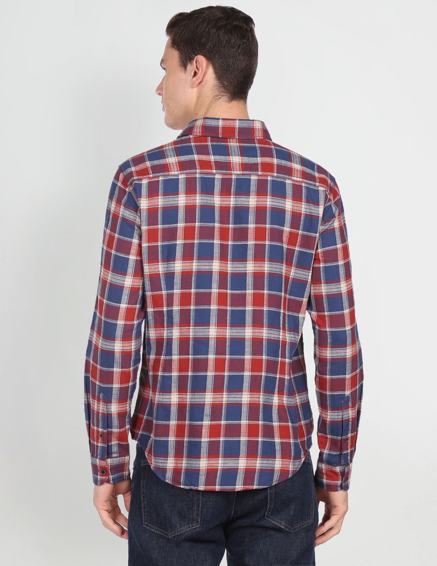 U.S. Polo Assn. Denim Co. Plaid Check Cotton Casual Shirt