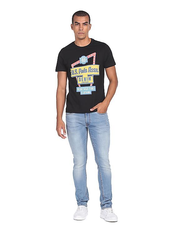 U.S. Polo Assn. Denim Co. Crew Neck Brand Print T-Shirt