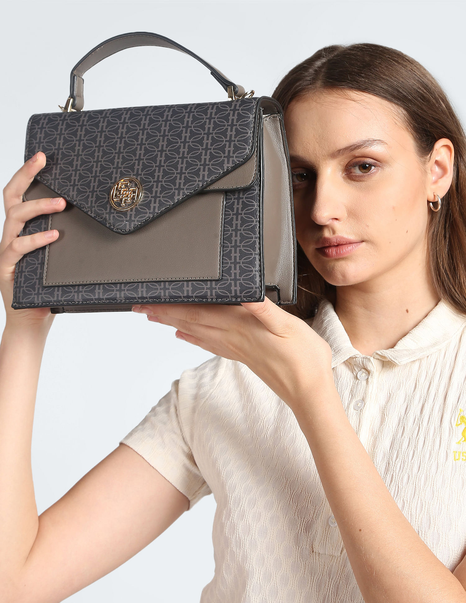 U.S. Polo Assn. Women All Over Geometric Print Sling Bag