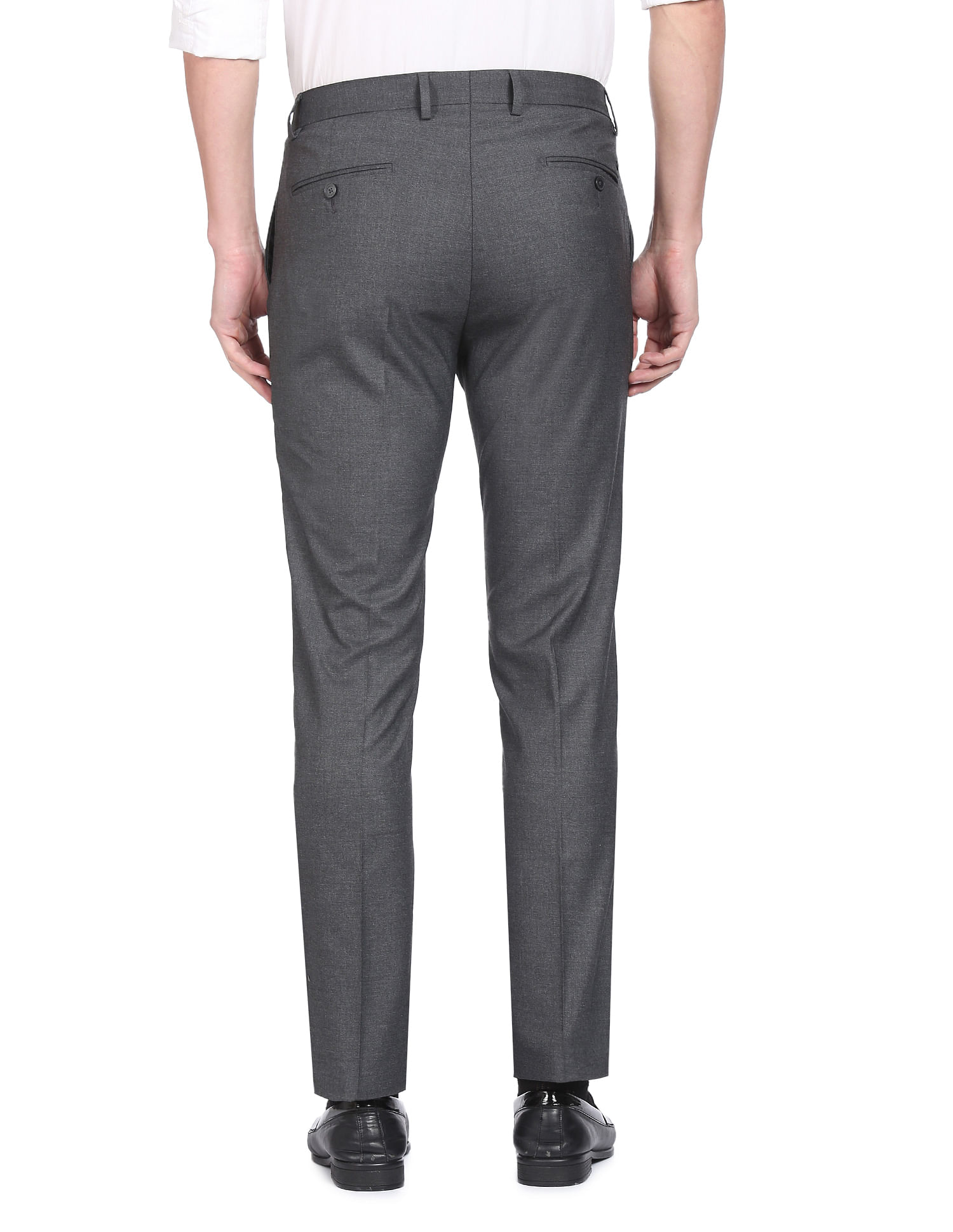 Scott  Taylor Tailored Fit Charcoal Check Suit Trouser