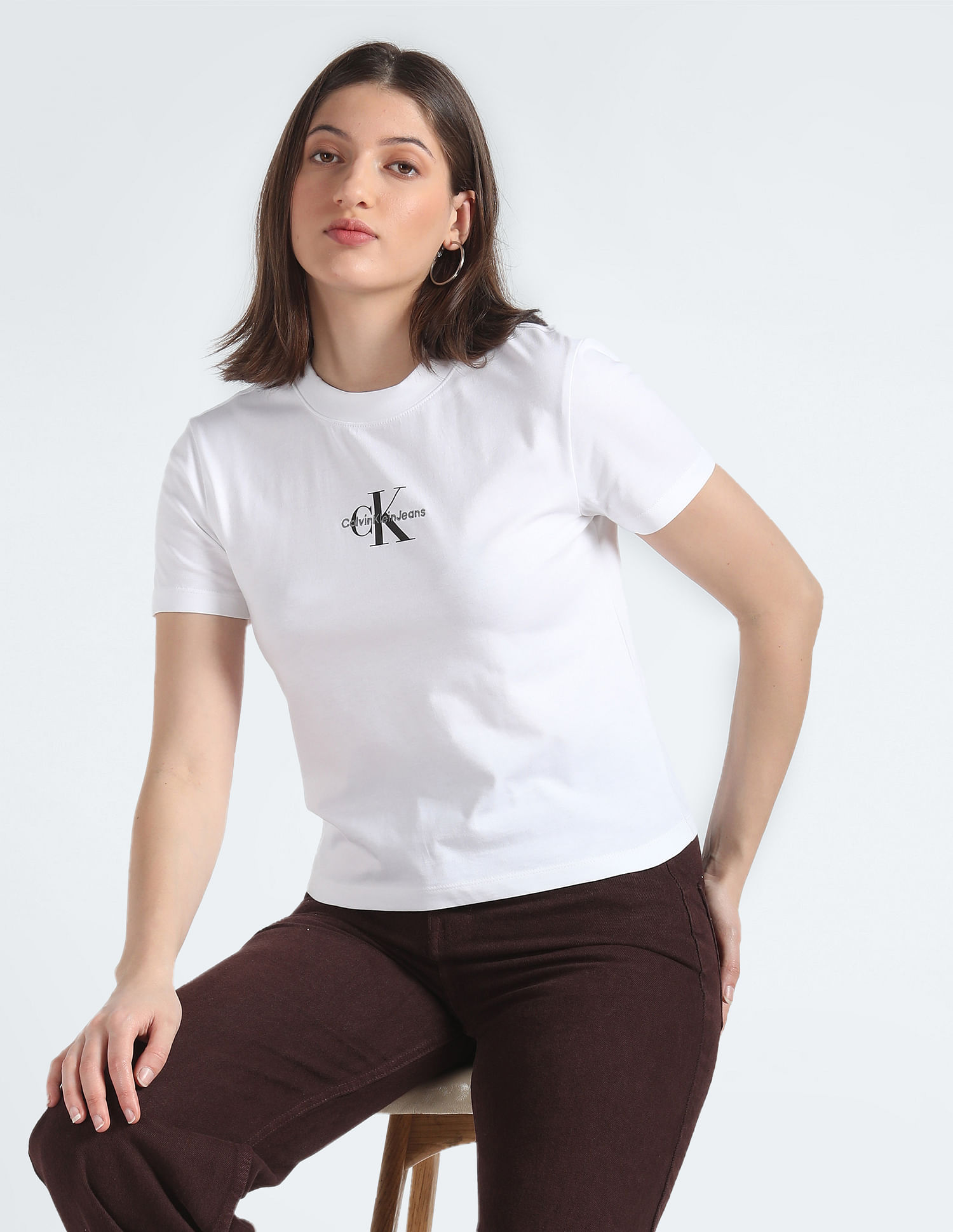 Buy Calvin Monogram Transitional Klein Cotton Jeans T-Shirt Baby