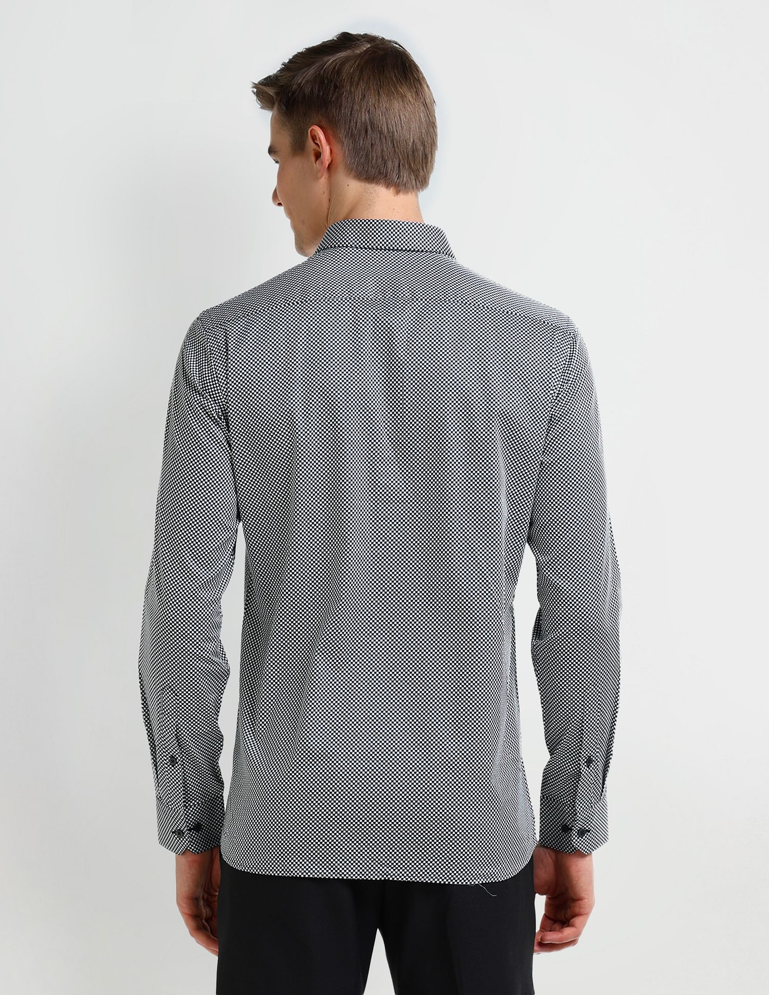 Arrow Manhattan Slim Fit Geometric Print Shirt