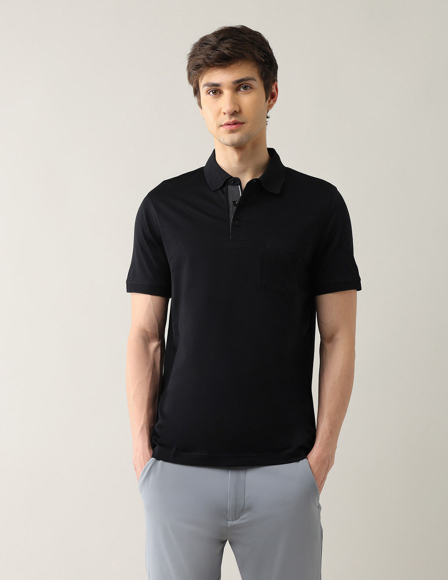 Arrow Solid Regular Fit Polo Shirt