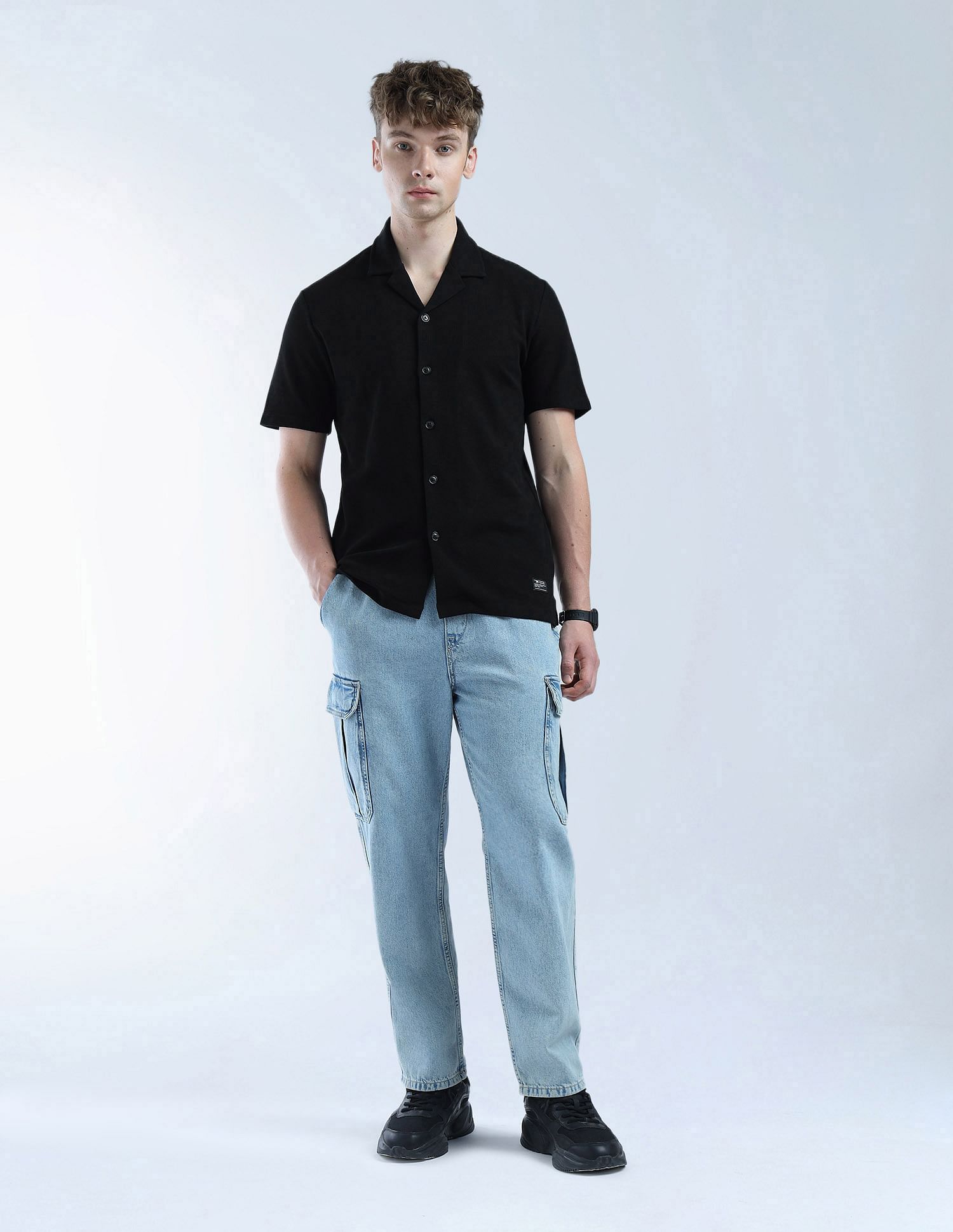 Flying Machine Regular Textured Color Of Home Shirt