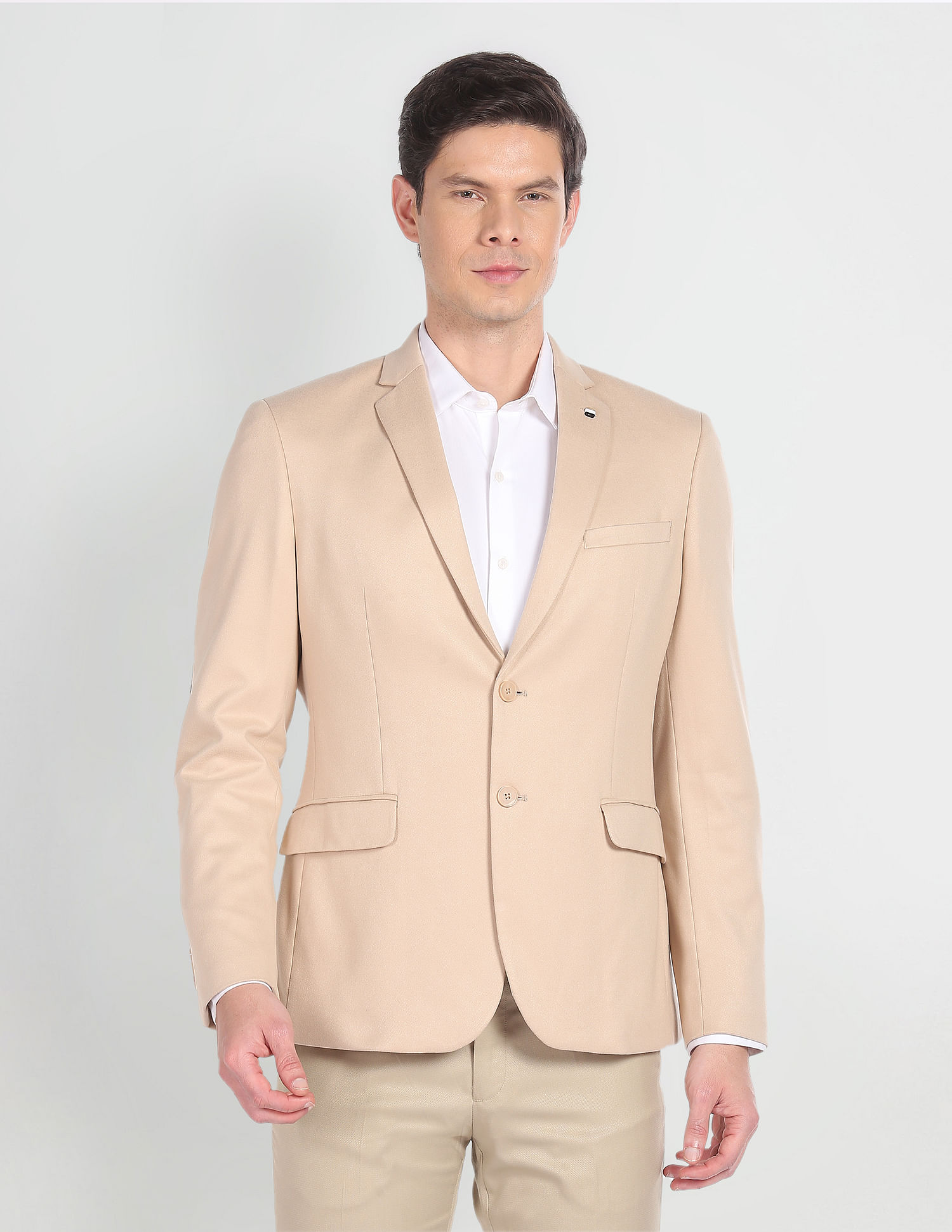 Arrow Zero Calorie Slim Fit Solid Blazer