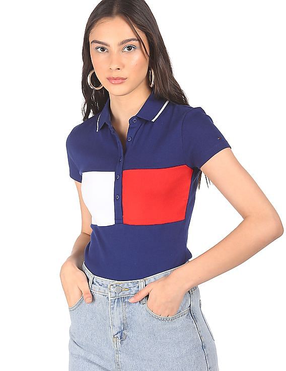 tommy hilfiger polo top womens