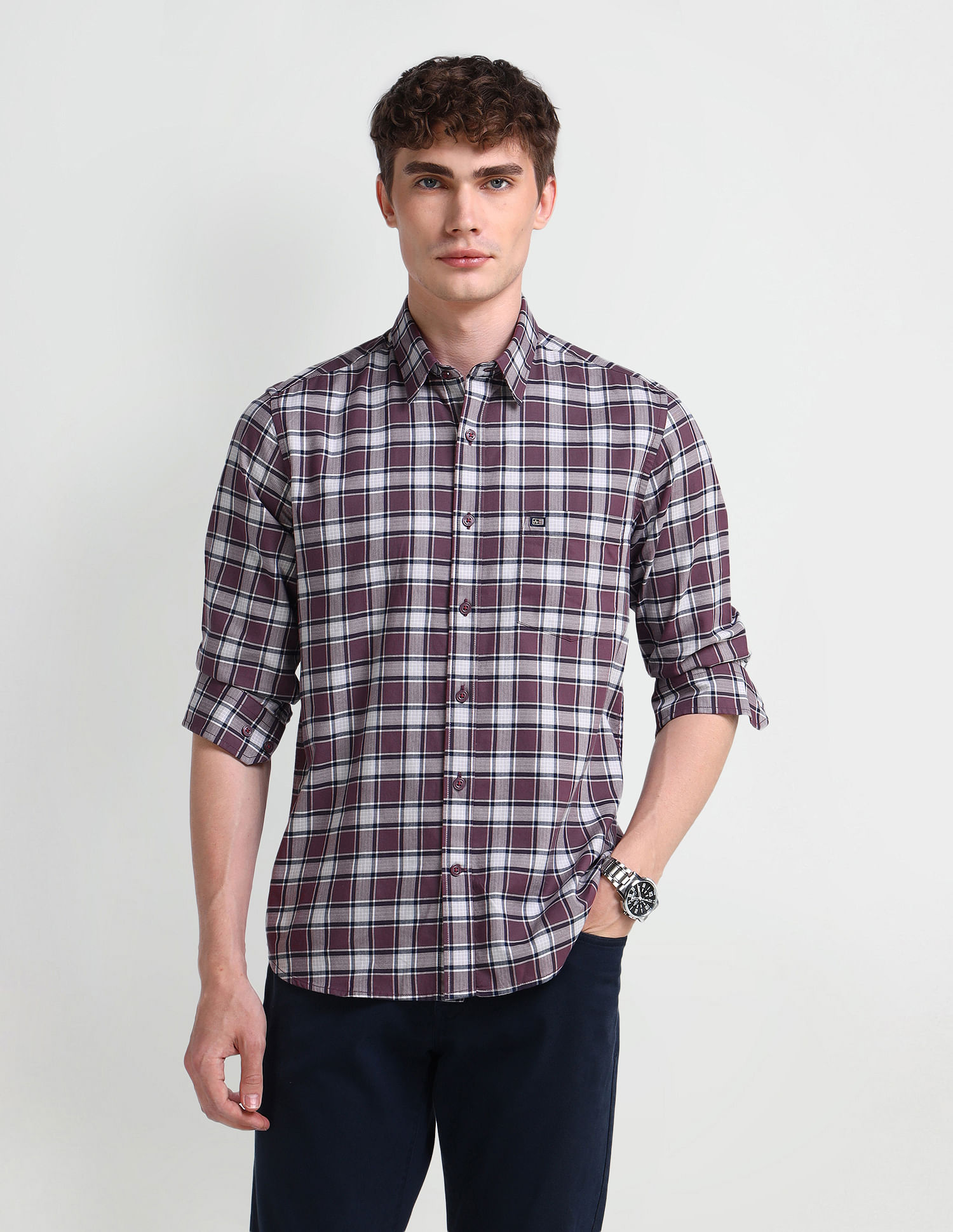 Arrow Sport Manhattan Slim Fit Dobby Shirt