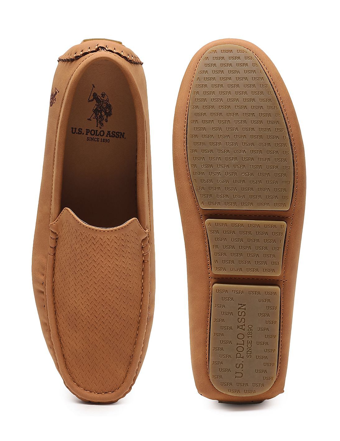 U.S. Polo Assn. Men Round Toe Textured Colin 3.0 Loafers