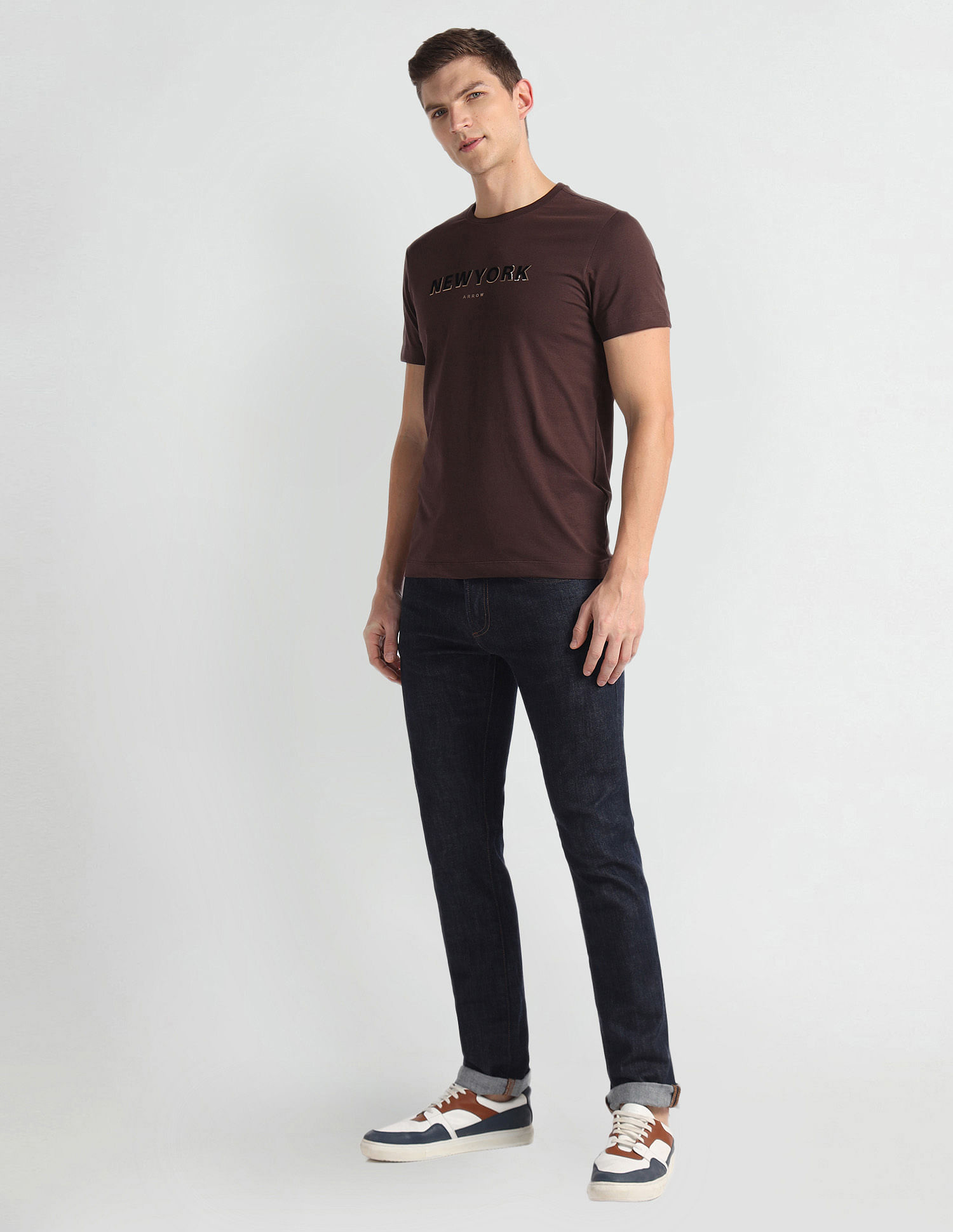 Arrow Newyork Crew Neck Brand Print T-Shirt