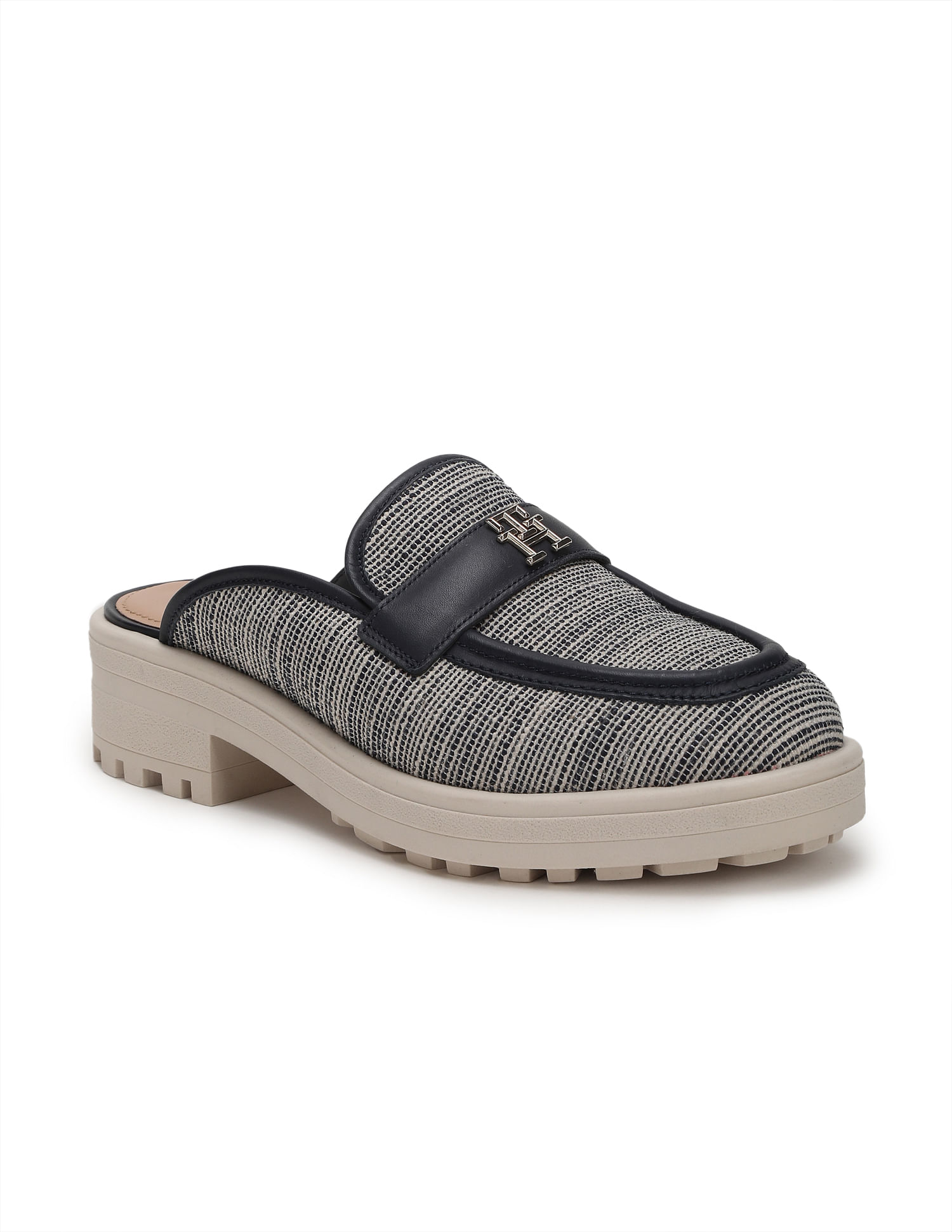 Tommy Hilfiger Women Textured Mule Sandals