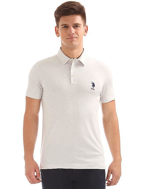 U.S. Polo Assn. Slim Fit Heathered Polo Shirt