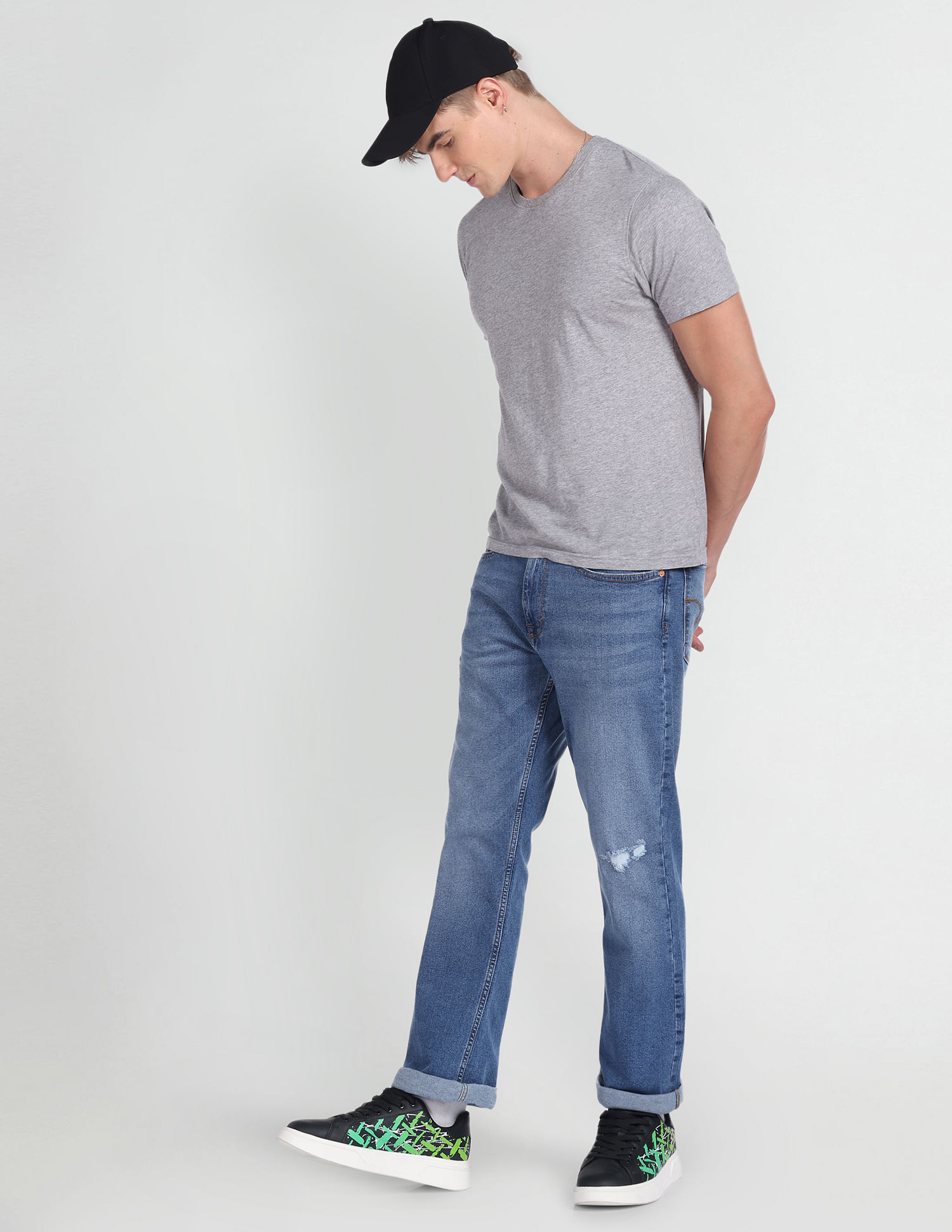 Flying Machine Bruce Bootcut Fit Stone Wash Jeans