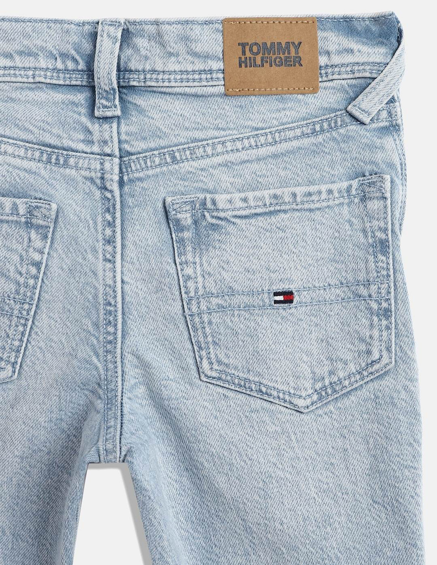 Tommy Hilfiger Kids Boys Solid Regular-Fit Cotton Jeans