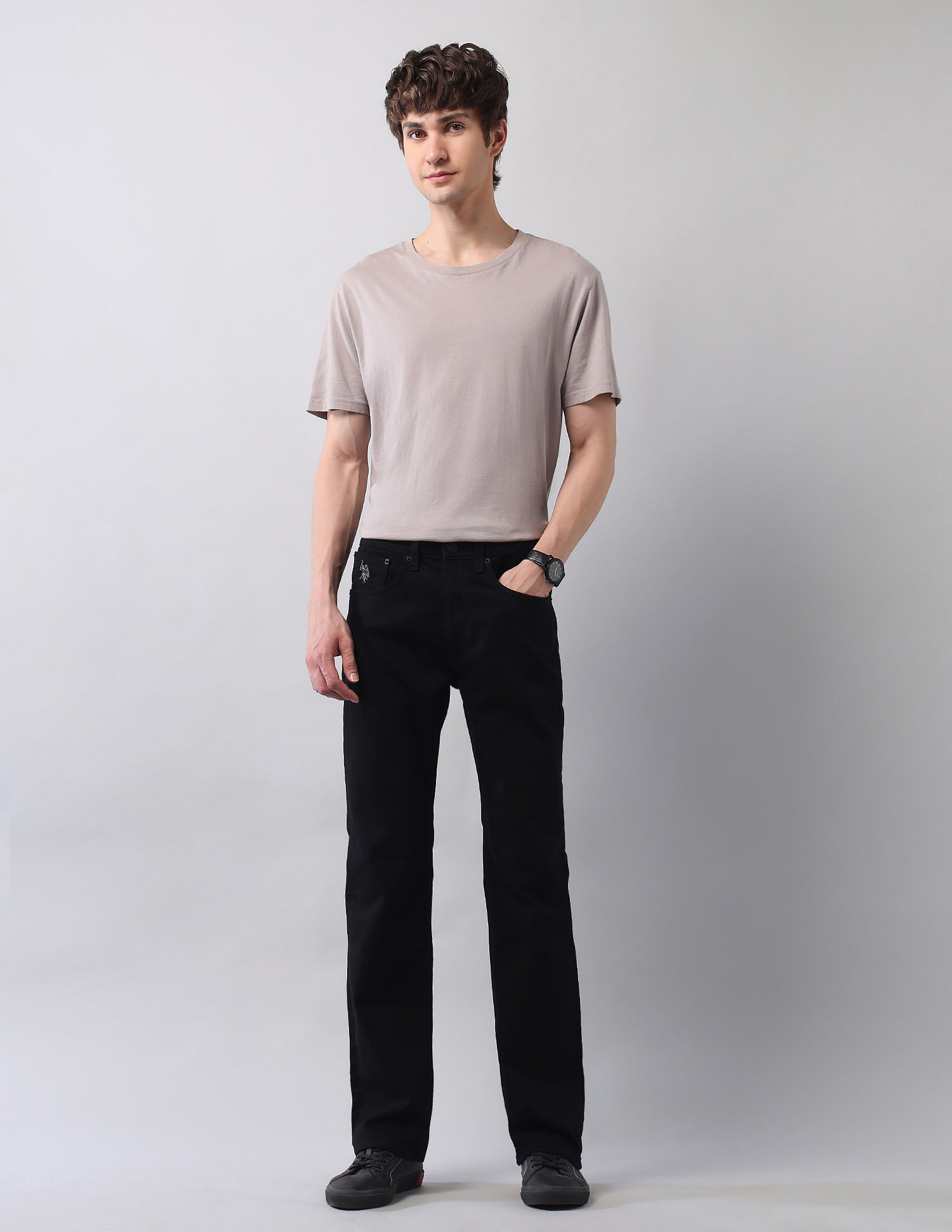 U.S. Polo Assn. Denim Co. Connor Bootcut Stay Black Jeans