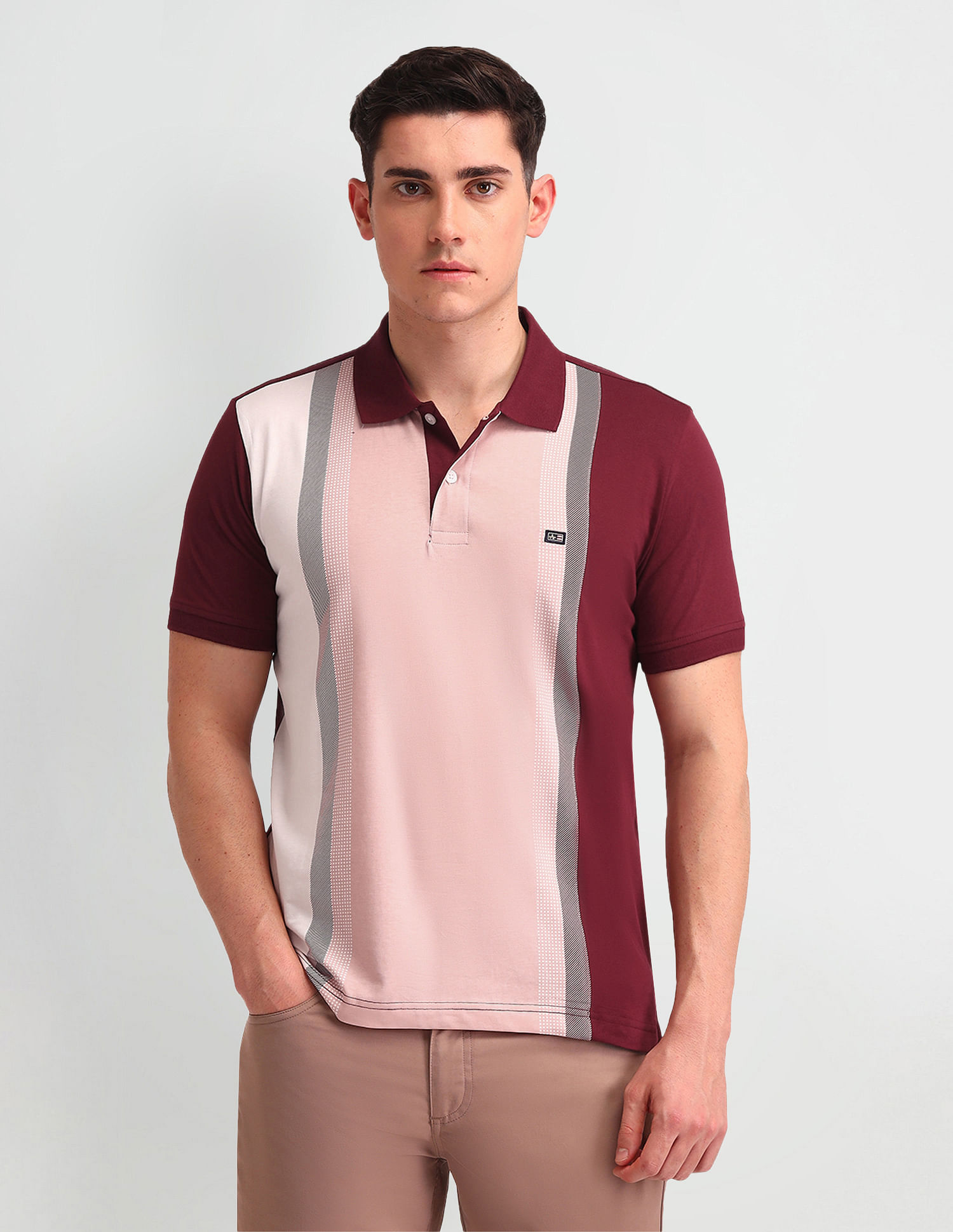 Arrow Sport Regular Fit Striped Polo Shirt