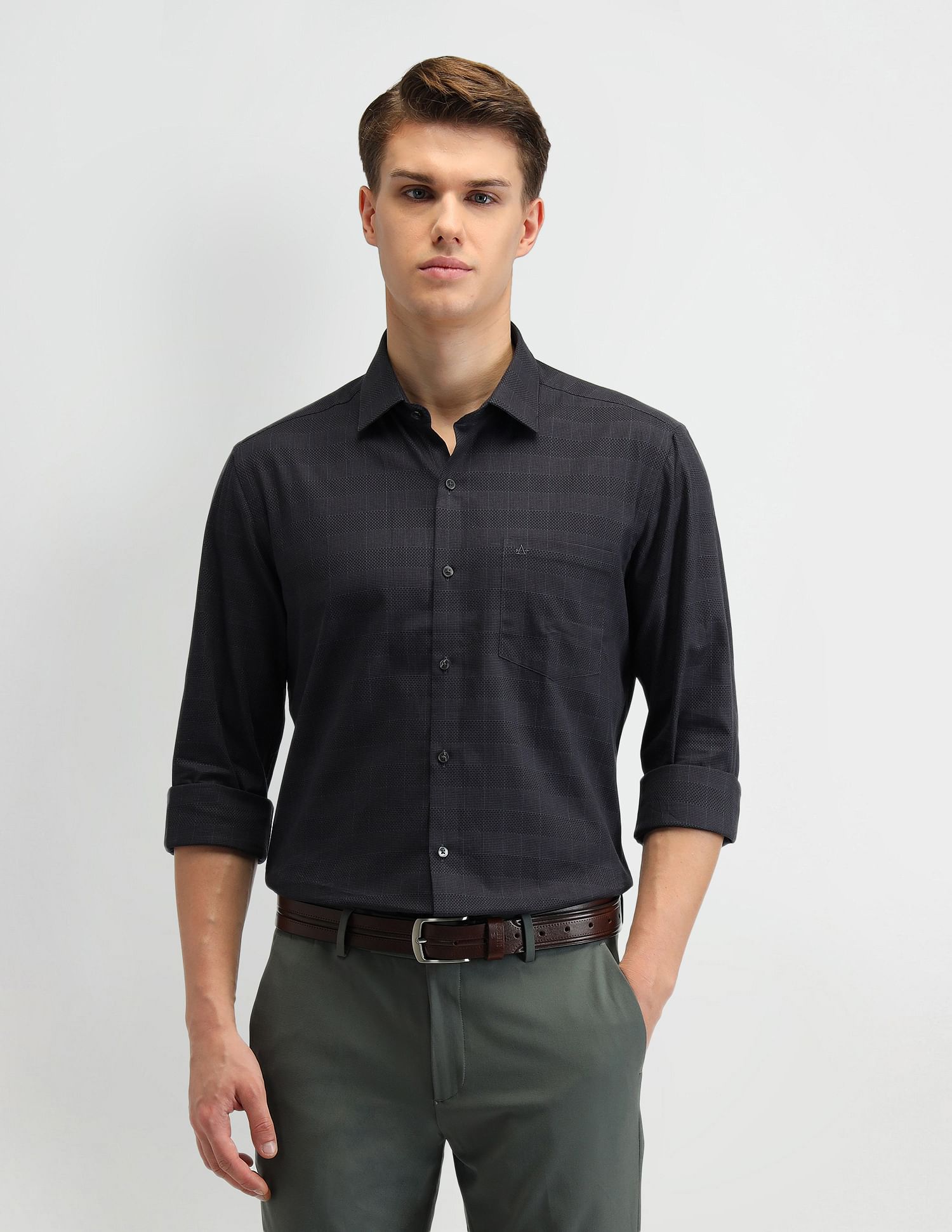 Arrow Houndstooth Cotton Formal Shirt