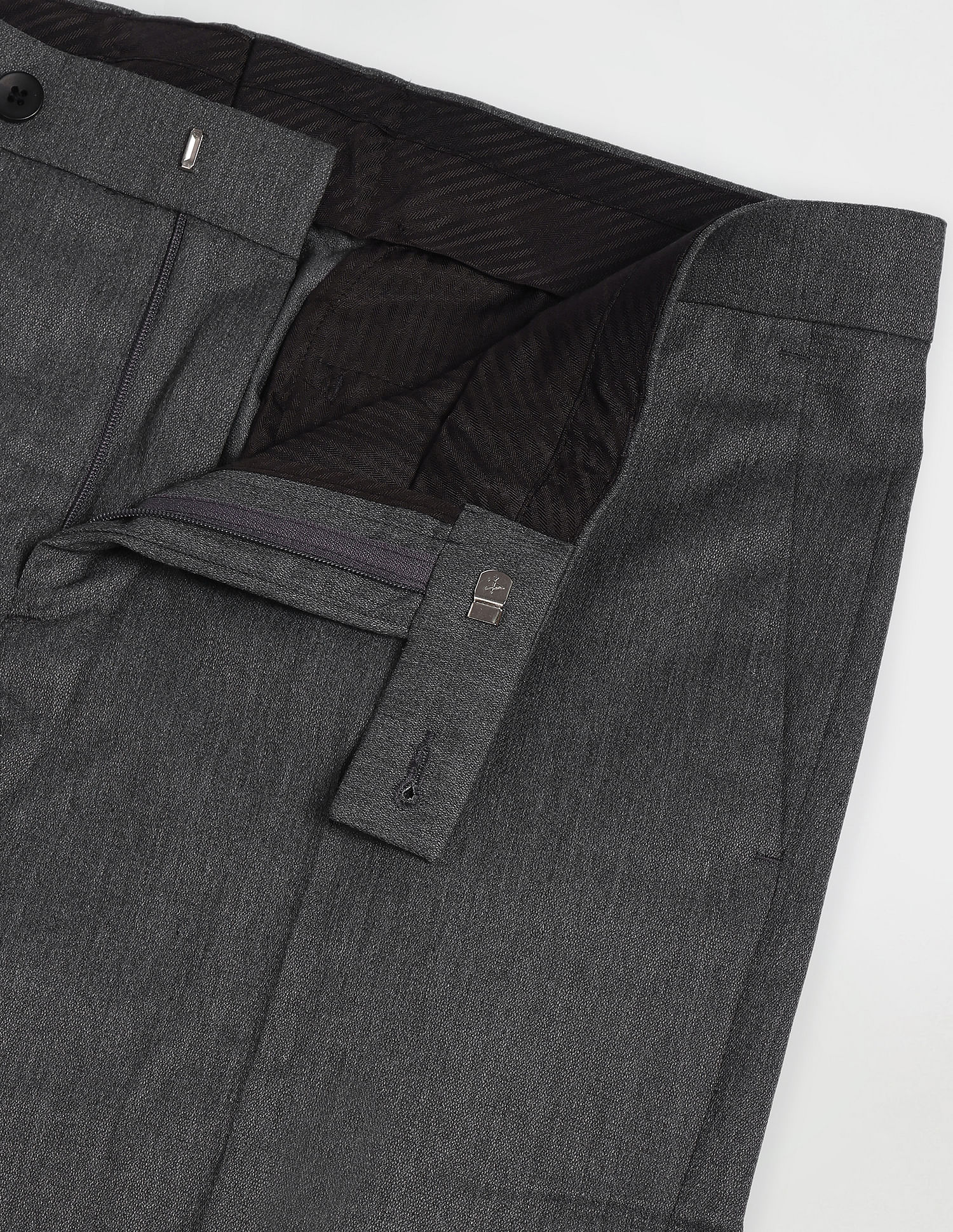 Arrow Heathered Hudson Tailored Fit Trousers