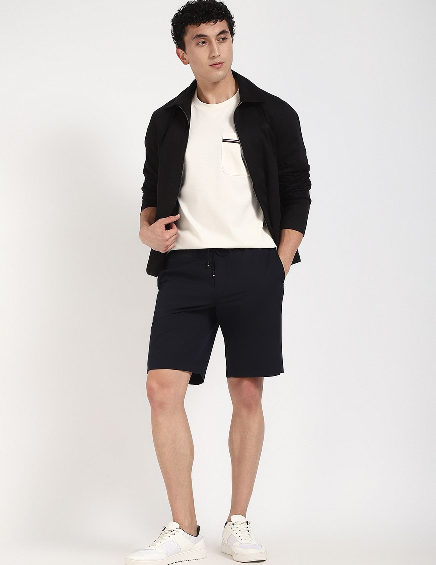 Tommy Hilfiger Relaxed-Fit Solid High-Rise Shorts