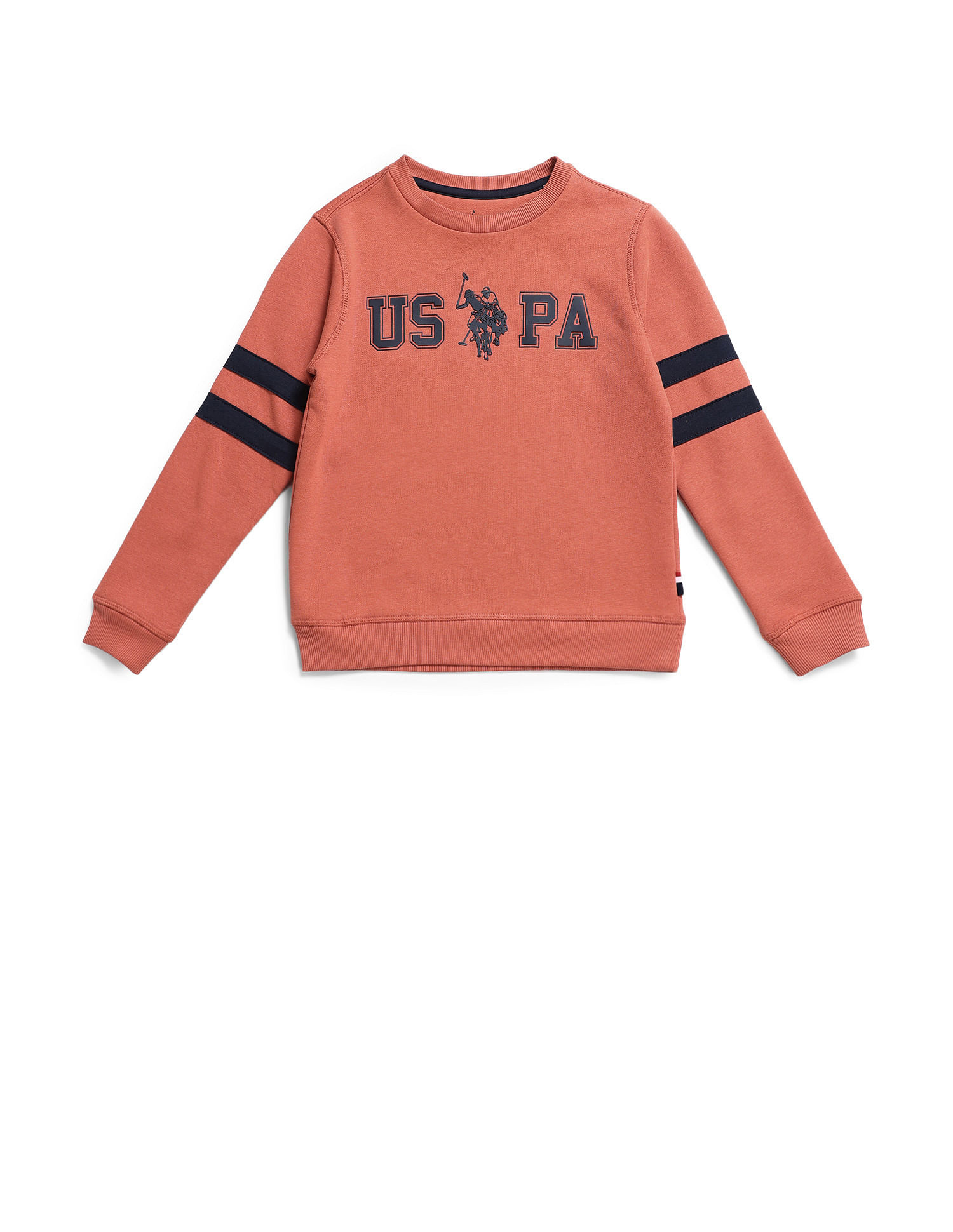 U.S. Polo Assn. Kids Boys Brand Printed Regular Fit Sweatshirt