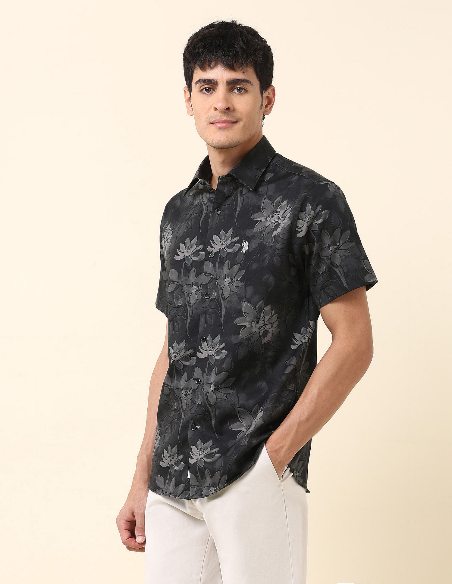 U.S. Polo Assn. Tailored Fit Floral Printed Shirt