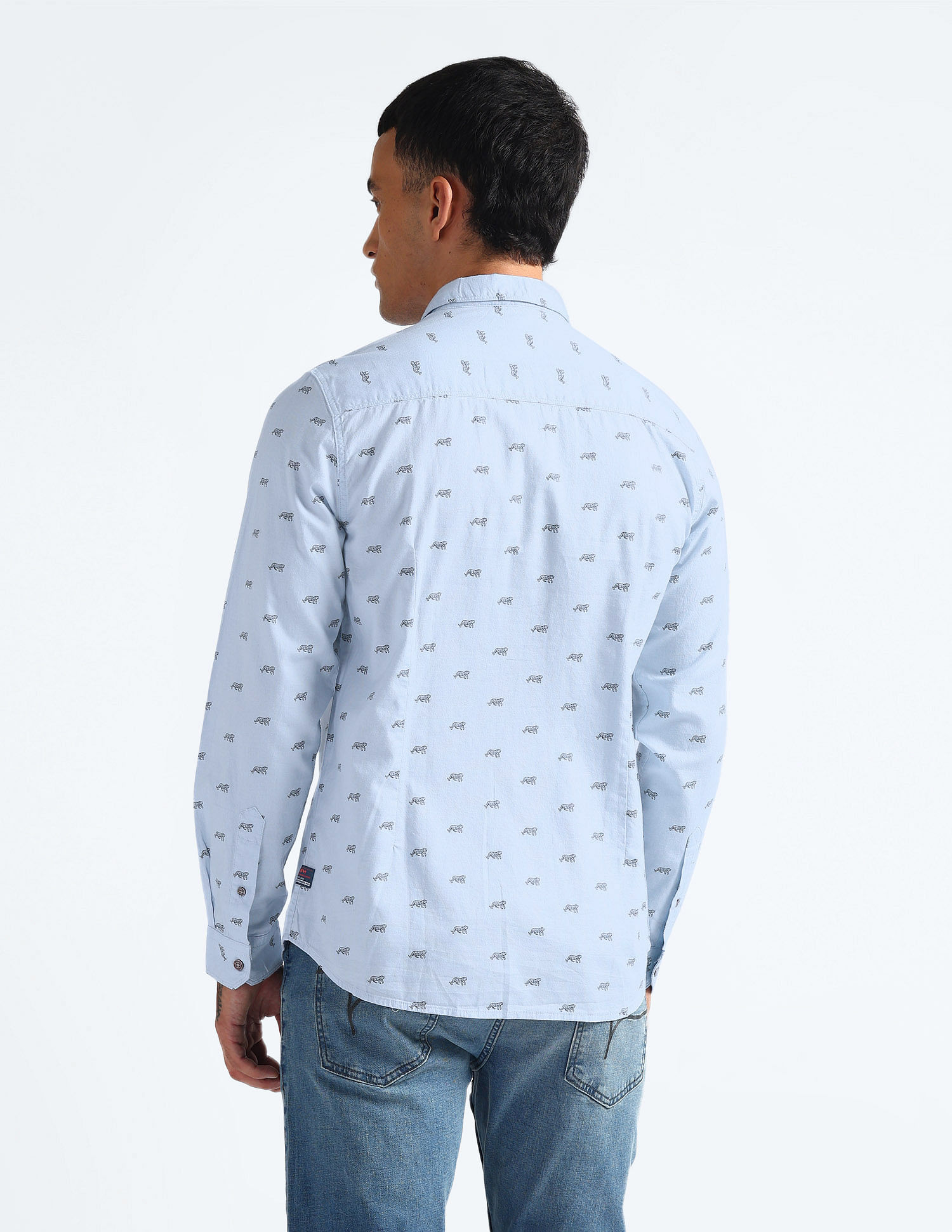 Flying Machine All-Over Print Pure Cotton Shirt