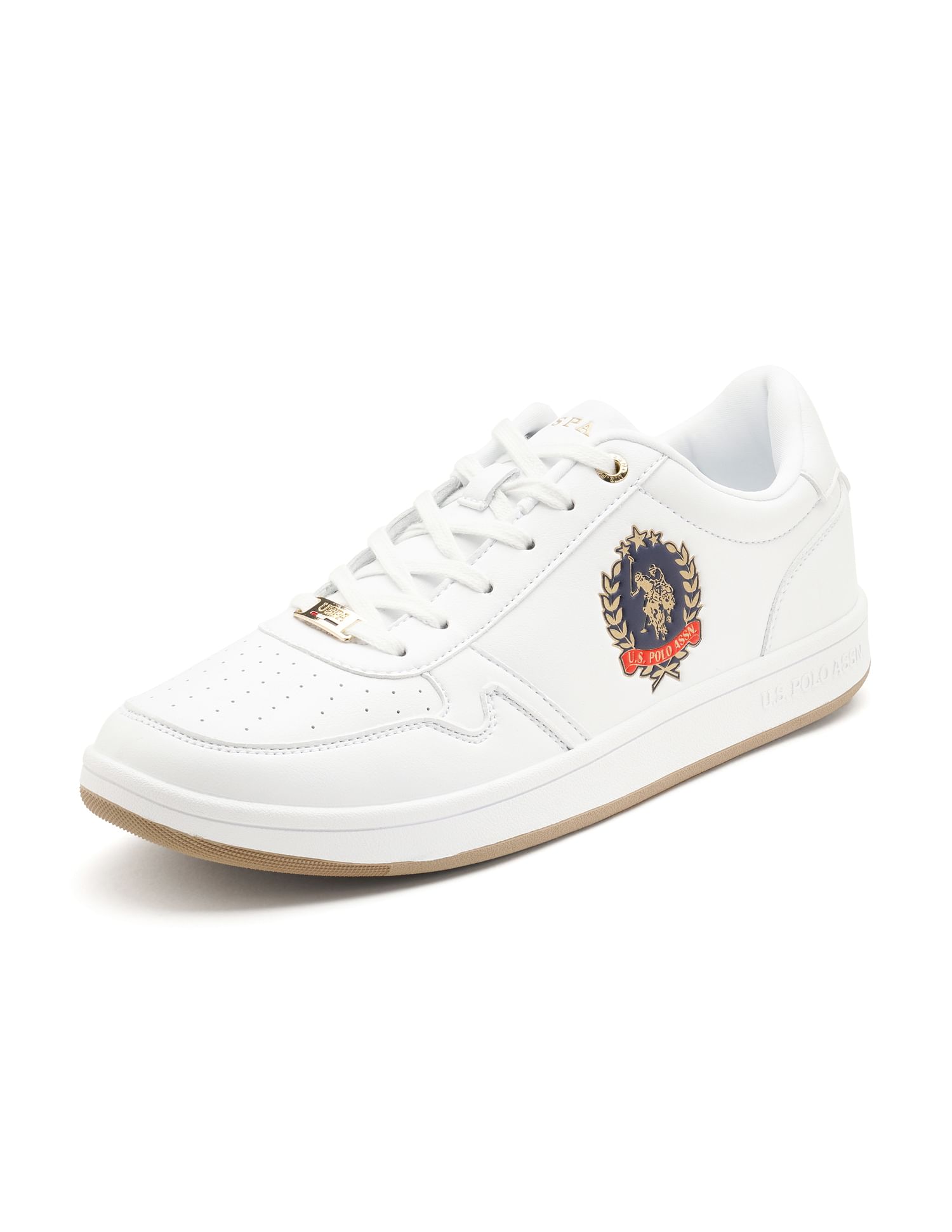 U.S. Polo Assn. Men Lifan White Retro Court Sneakers
