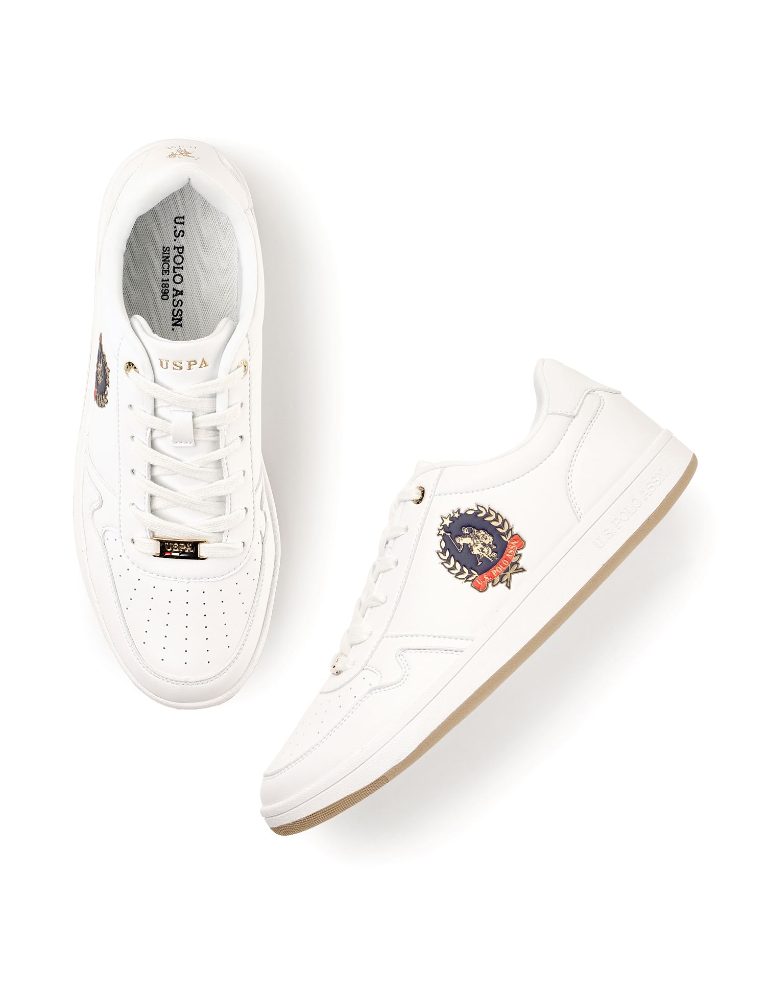 U.S. Polo Assn. Men Lifan White Retro Court Sneakers