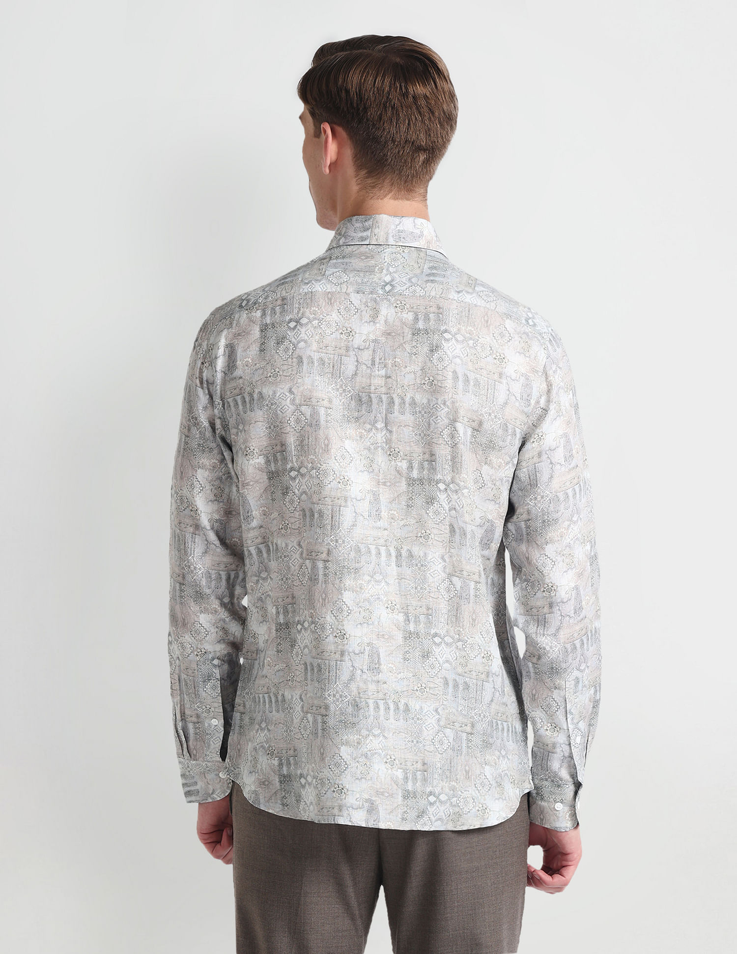 Arrow Motif Print Regular Fit Shirt