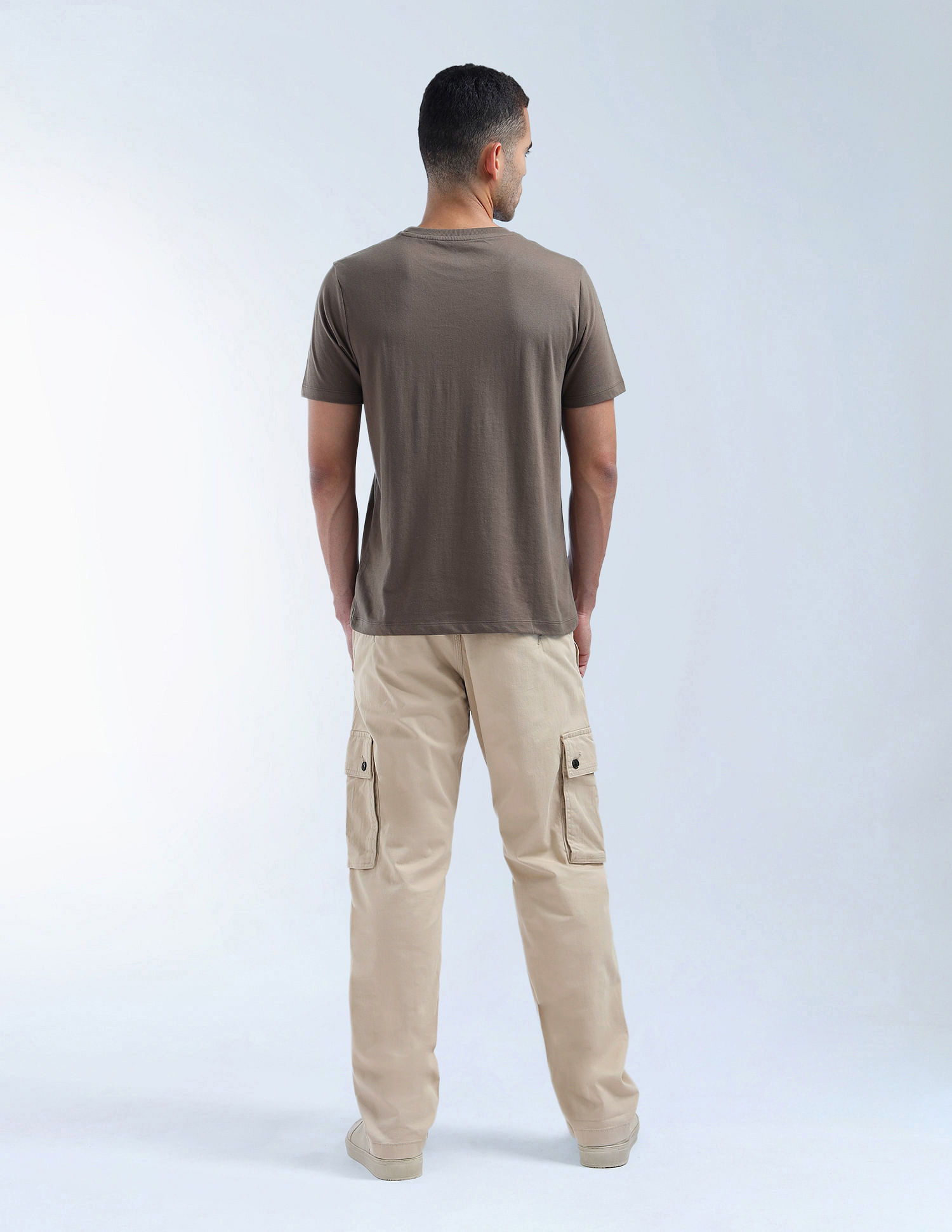 Flying Machine Mid Rise Relaxed Tapered Fit Cargo Trouser