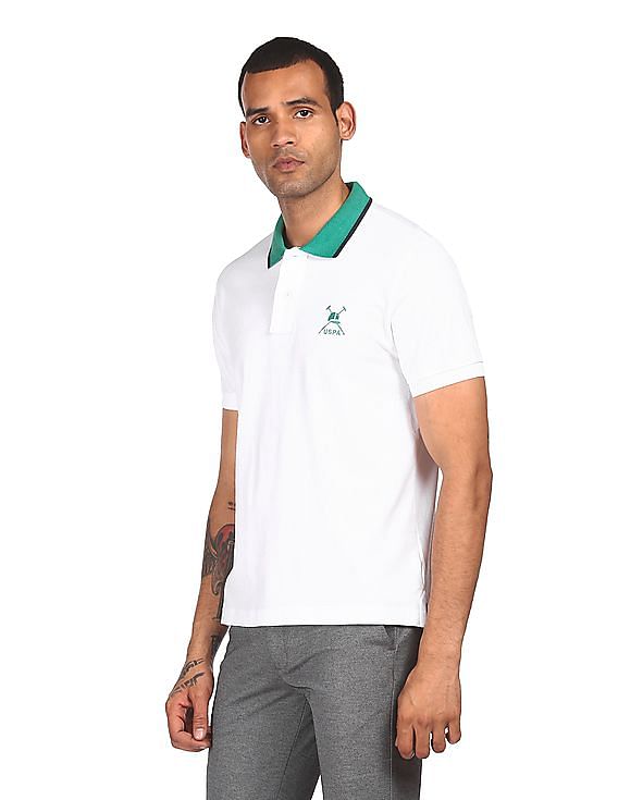 U.S. Polo Assn. Contrast Collar Solid Polo Shirt