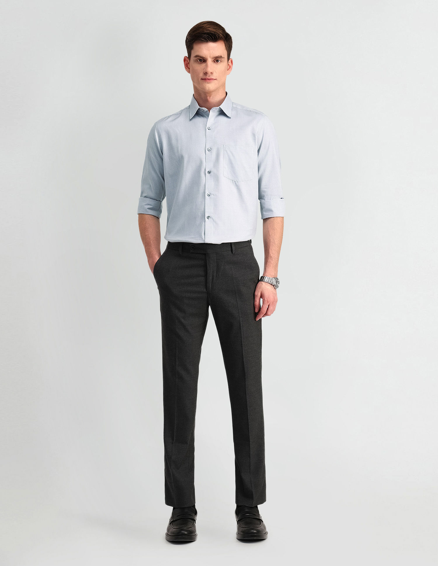 Arrow Manhattan Slim Fit Geometric Shirt