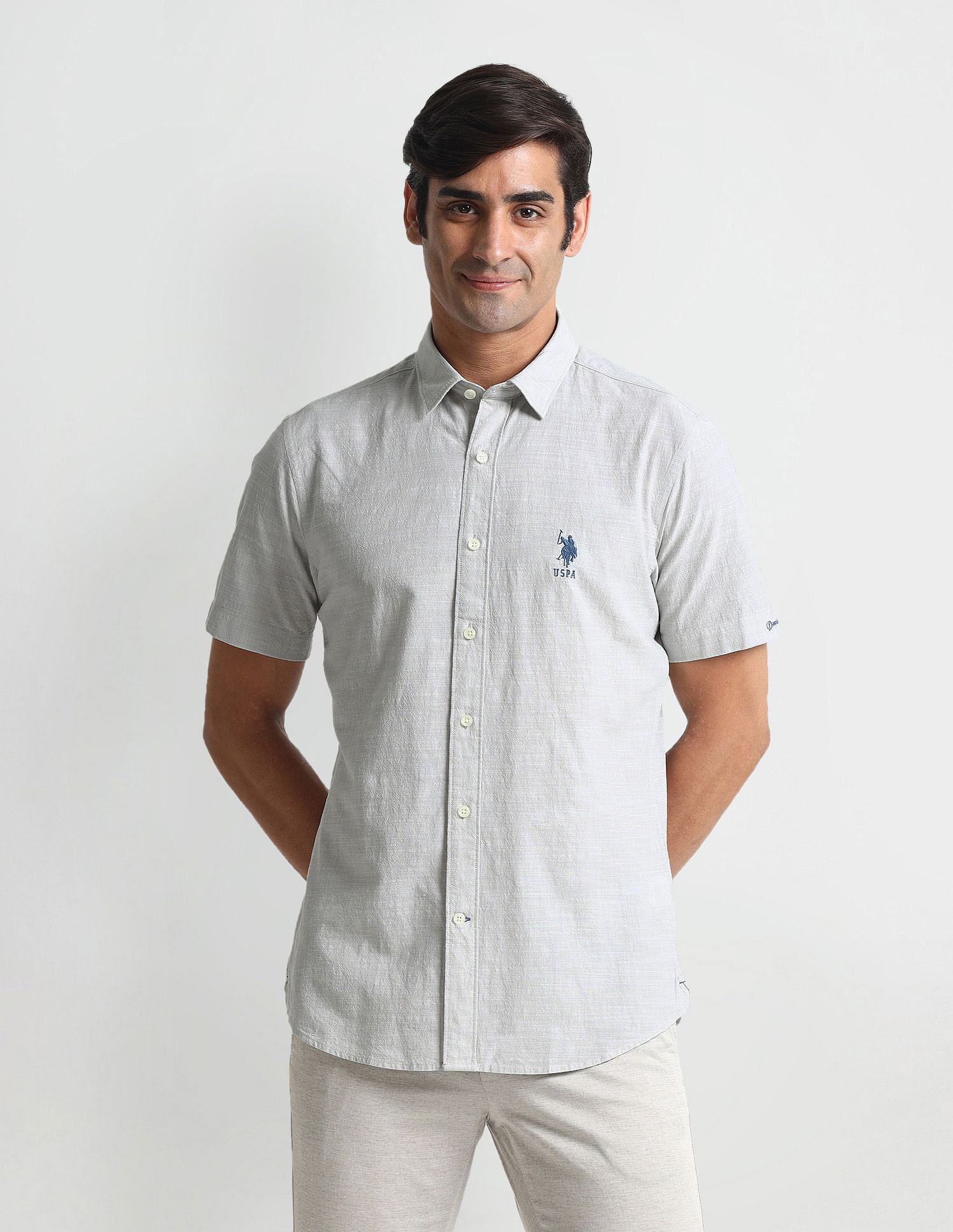 U.S. Polo Assn. Denim Co. Slim Fit Textured Shirt
