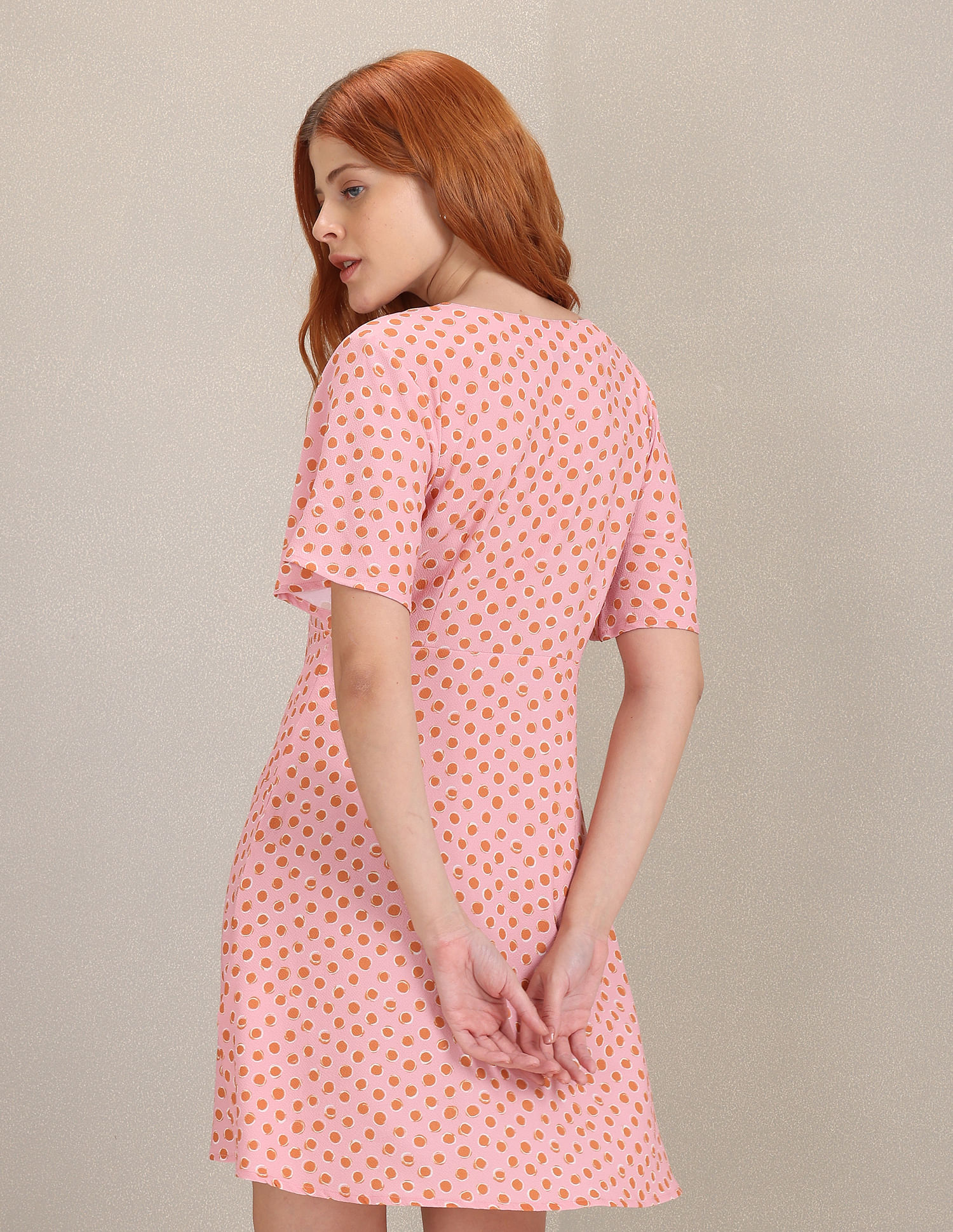 Buy Cover Story Pink Polka Dot Dress for Women Online @ Tata CLiQ