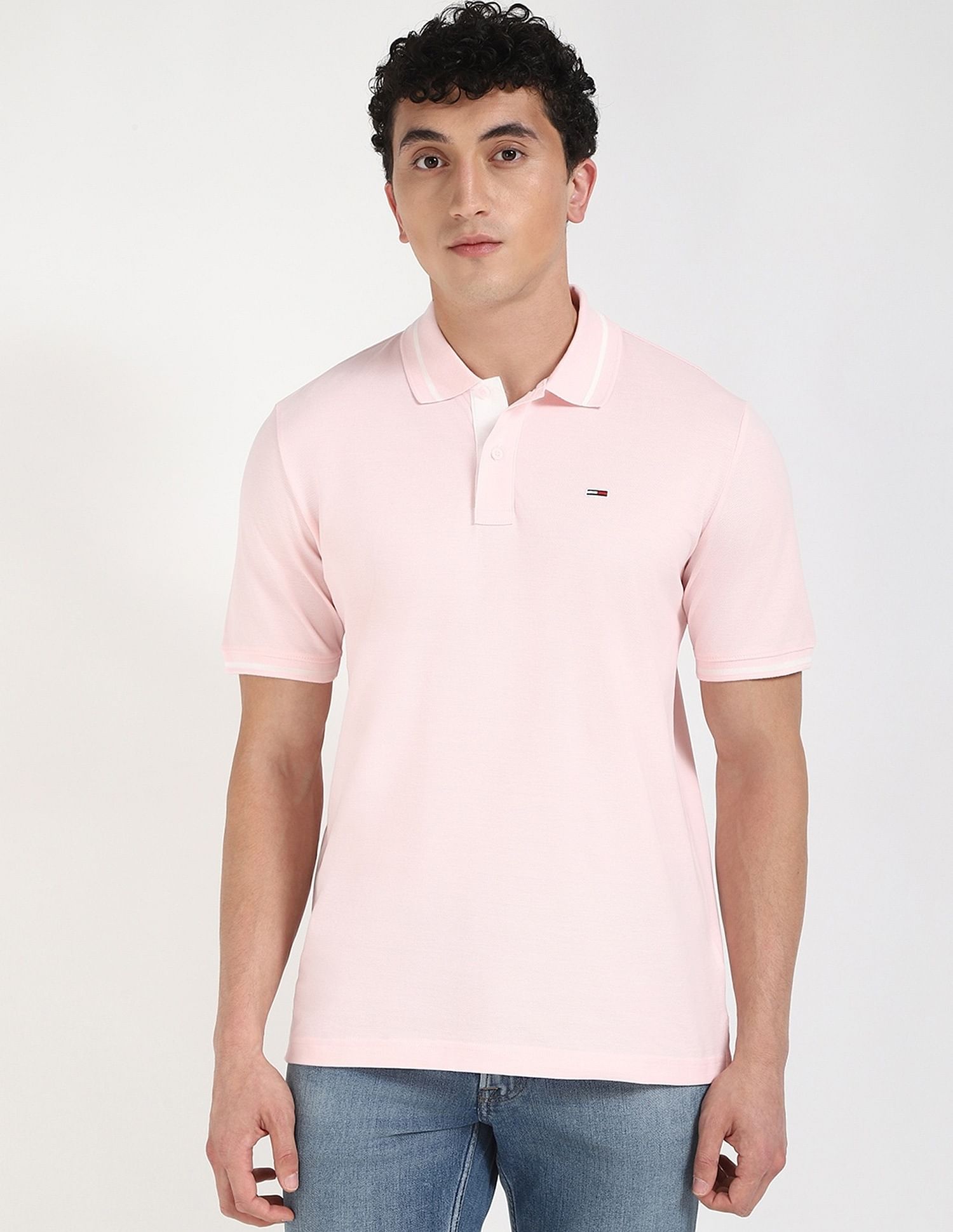 Tommy Hilfiger Solid Regular-Fit Cotton Polo Shirt